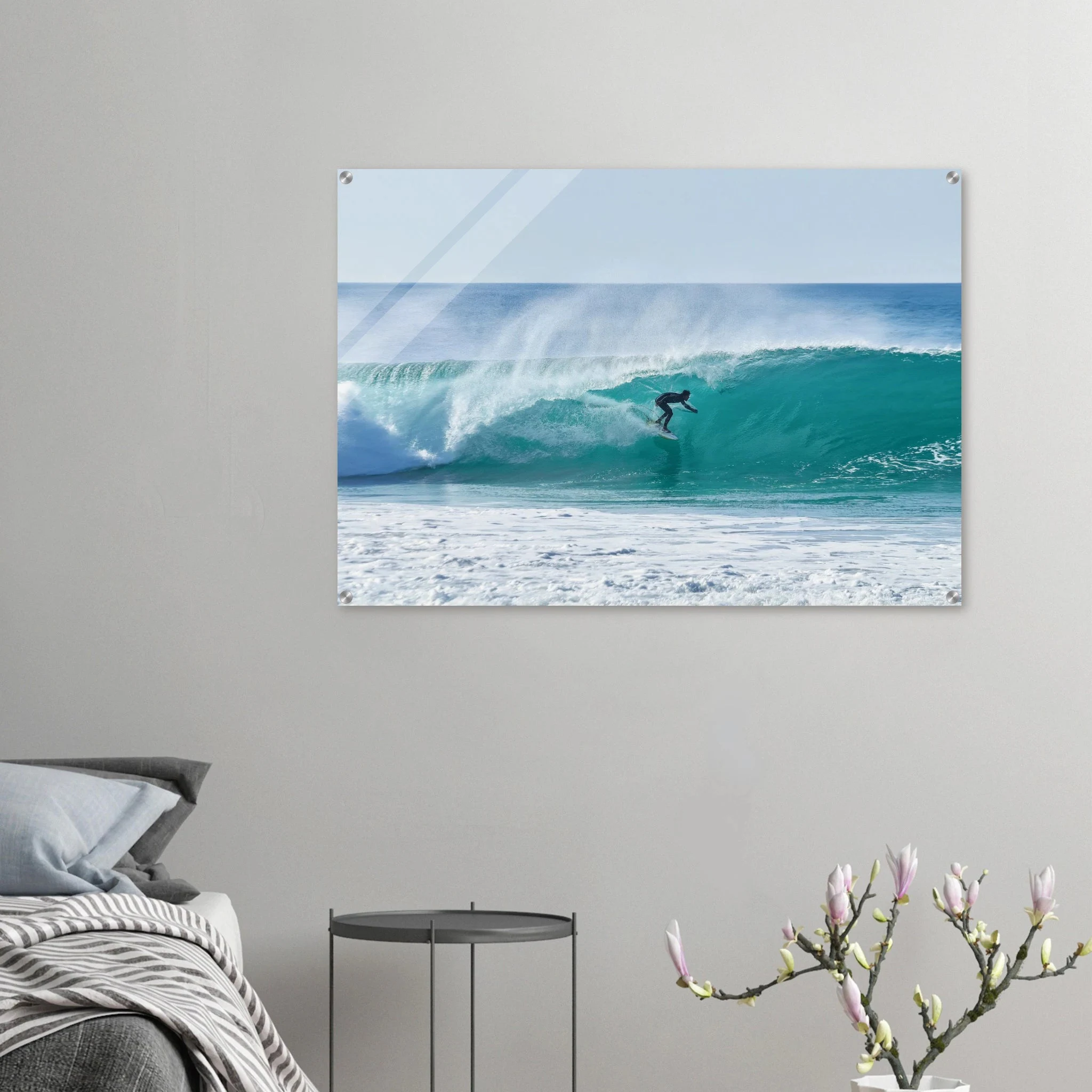Siargao, Philippinen – Tropische Insel mit rechtem Reefbreak Cloud 9, Austragungsort der Siargao Cup. Kunstdruck auf Acrylglas.