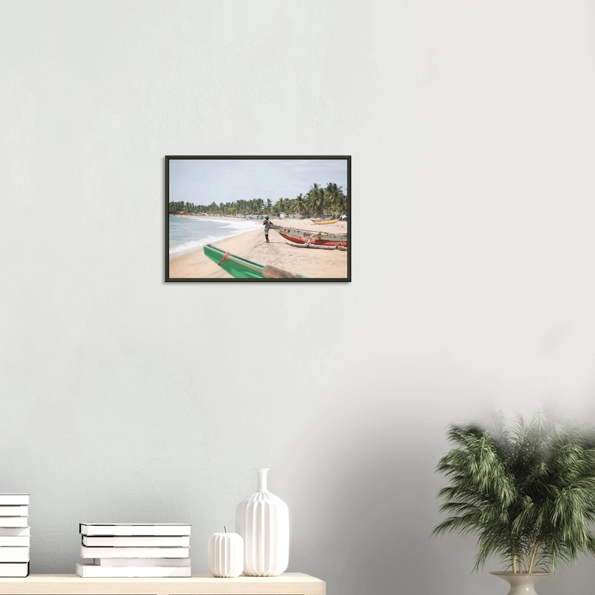Arugam Bay, Sri Lanka – Rechter Pointbreak an der Ostküste Sri Lankas mit langer Saison von Mai bis September. Poster im Metallrahmen.