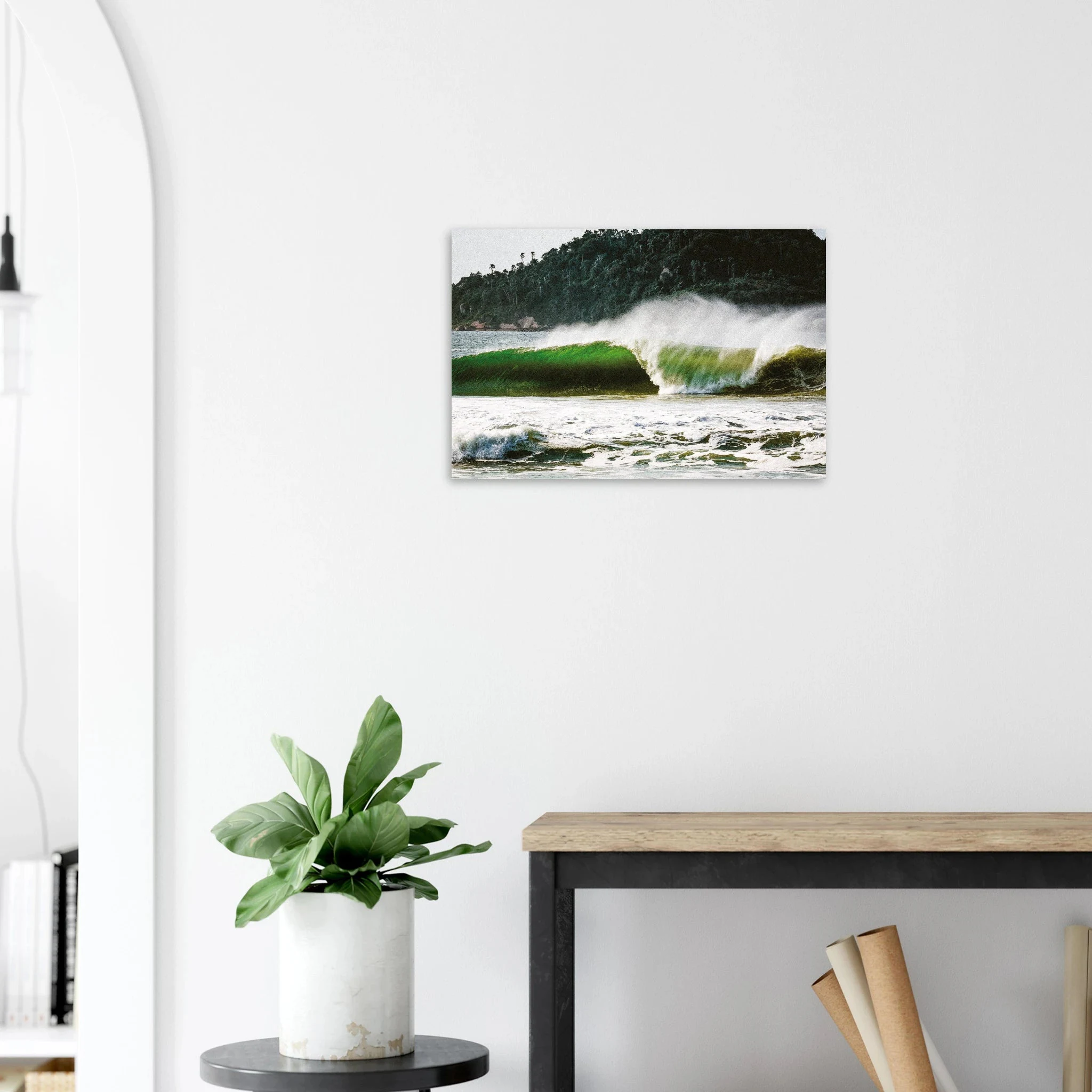 Florianópolis, Brasilien – Insel in Santa Catarina mit über 40 Stränden und Heimspot brasilianischer Pro-Surfer. Kunstdruck auf Alu-Dibond.