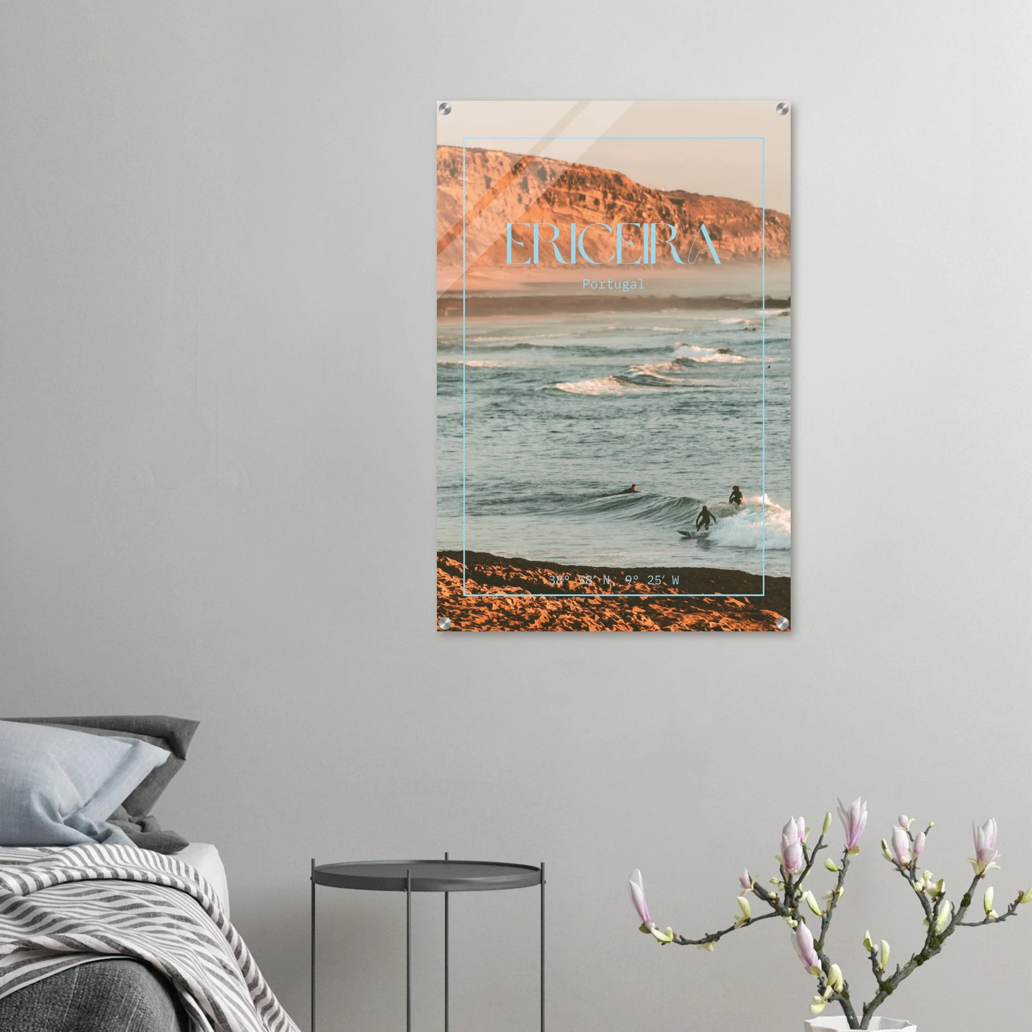 Ericeira, Portugal – World Surfing Reserve nördlich von Lissabon mit Reefbreaks wie Coxos und Ribeira d'Ilhas. Kunstdruck auf Acrylglas.