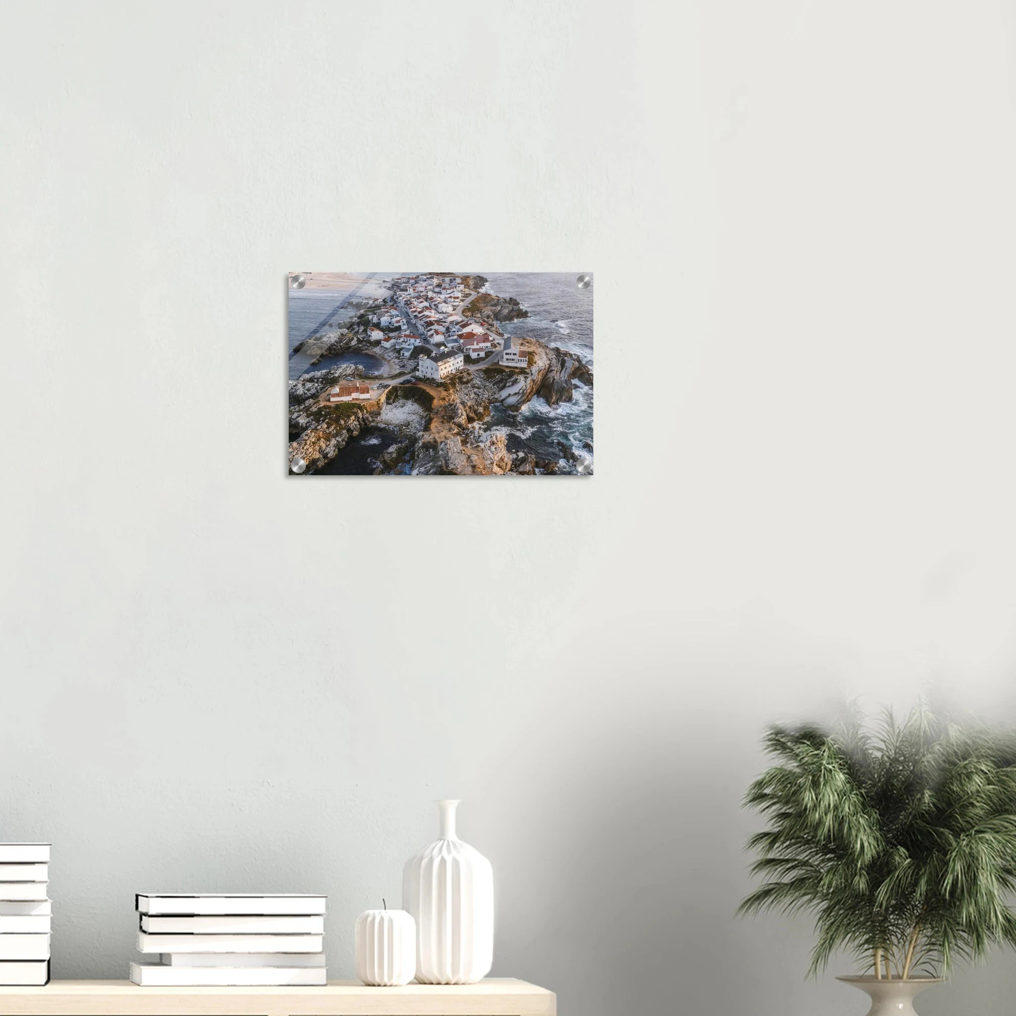 Peniche, Portugal – Halbinsel mit Supertubos-Beachbreak, Austragungsort der WSL Meo Rip Curl Pro Portugal. Kunstdruck auf Acrylglas.