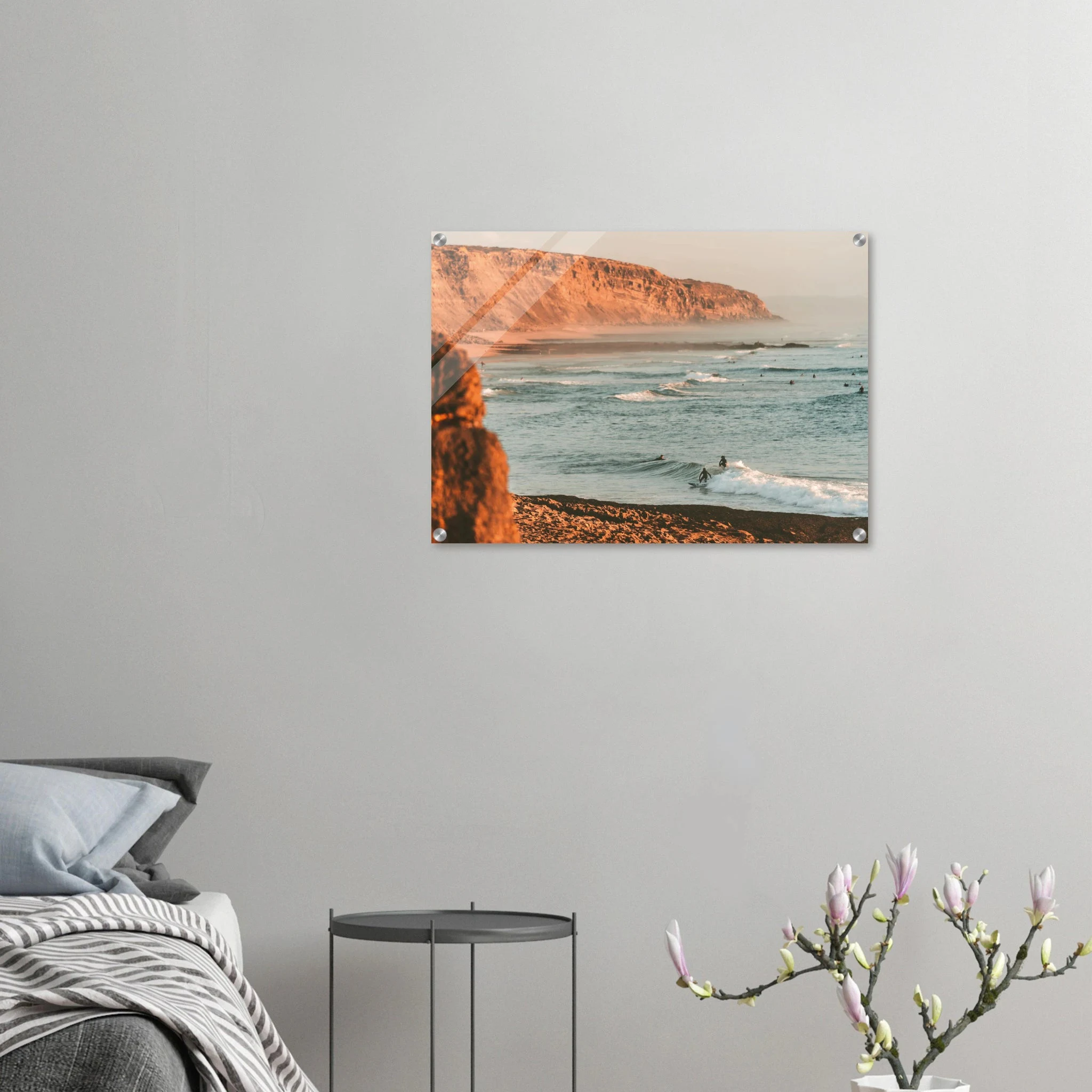 Ericeira, Portugal – World Surfing Reserve nördlich von Lissabon mit Reefbreaks wie Coxos und Ribeira d'Ilhas. Kunstdruck auf Acrylglas.