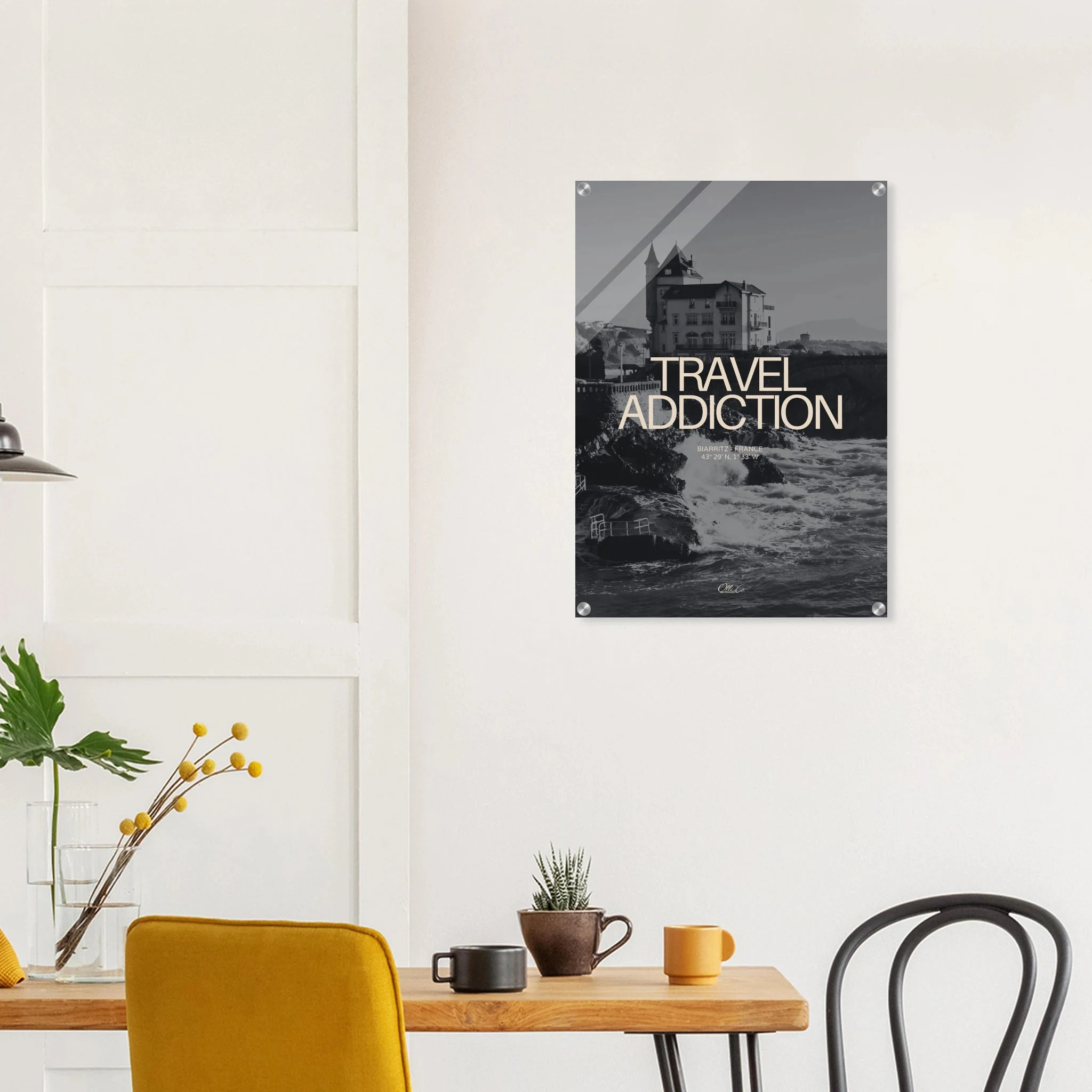 Biarritz, Frankreich – Mondäner Surfort am baskischen Atlantik, Wiege des europäischen Wellenreitens seit den 1950er-Jahren. Kunstdruck auf Acrylglas.