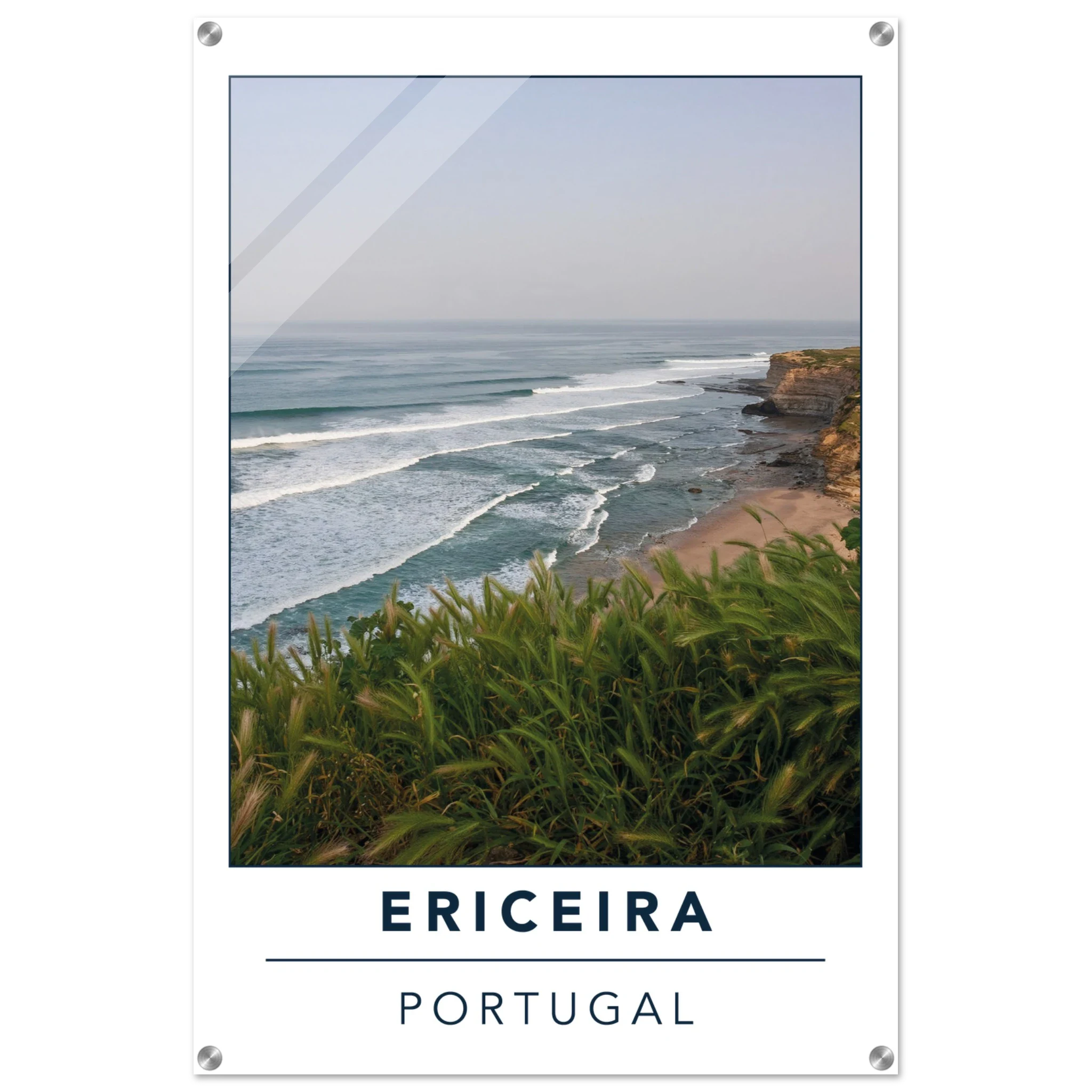 Ericeira, Portugal – World Surfing Reserve nördlich von Lissabon mit Reefbreaks wie Coxos und Ribeira d'Ilhas. Kunstdruck auf Acrylglas.