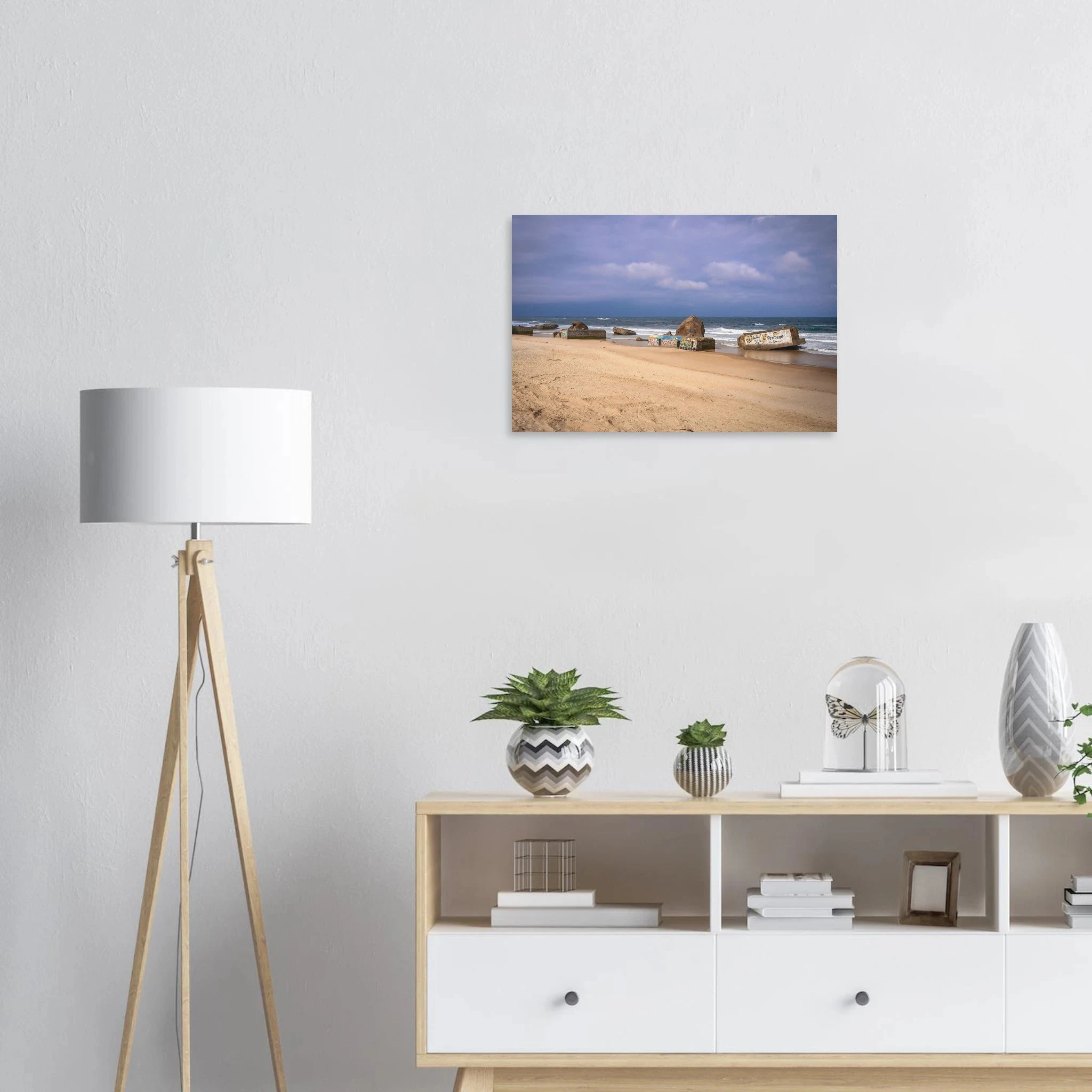 Capbreton, Frankreich – Hafenstadt an der französischen Atlantikküste mit Gouf-Canyon vor der Küste und kräftigen Beachbreaks. Poster.