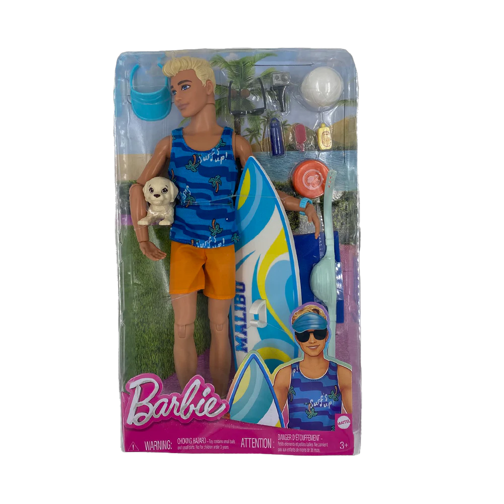 Barbie Malibu Surfer Ken – Sammlerfigur mit Surfboard
