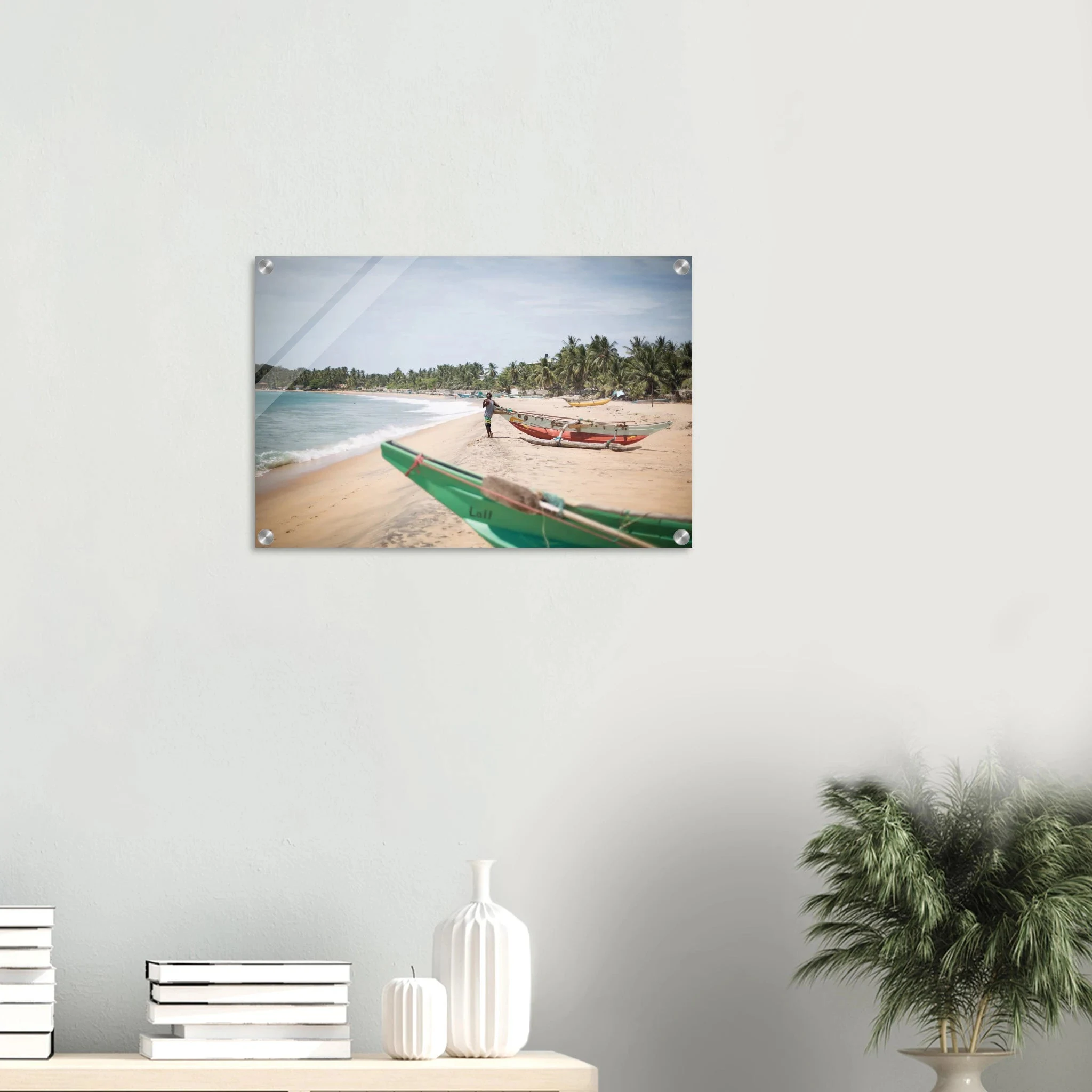 Arugam Bay, Sri Lanka – Rechter Pointbreak an der Ostküste Sri Lankas mit langer Saison von Mai bis September. Kunstdruck auf Acrylglas.
