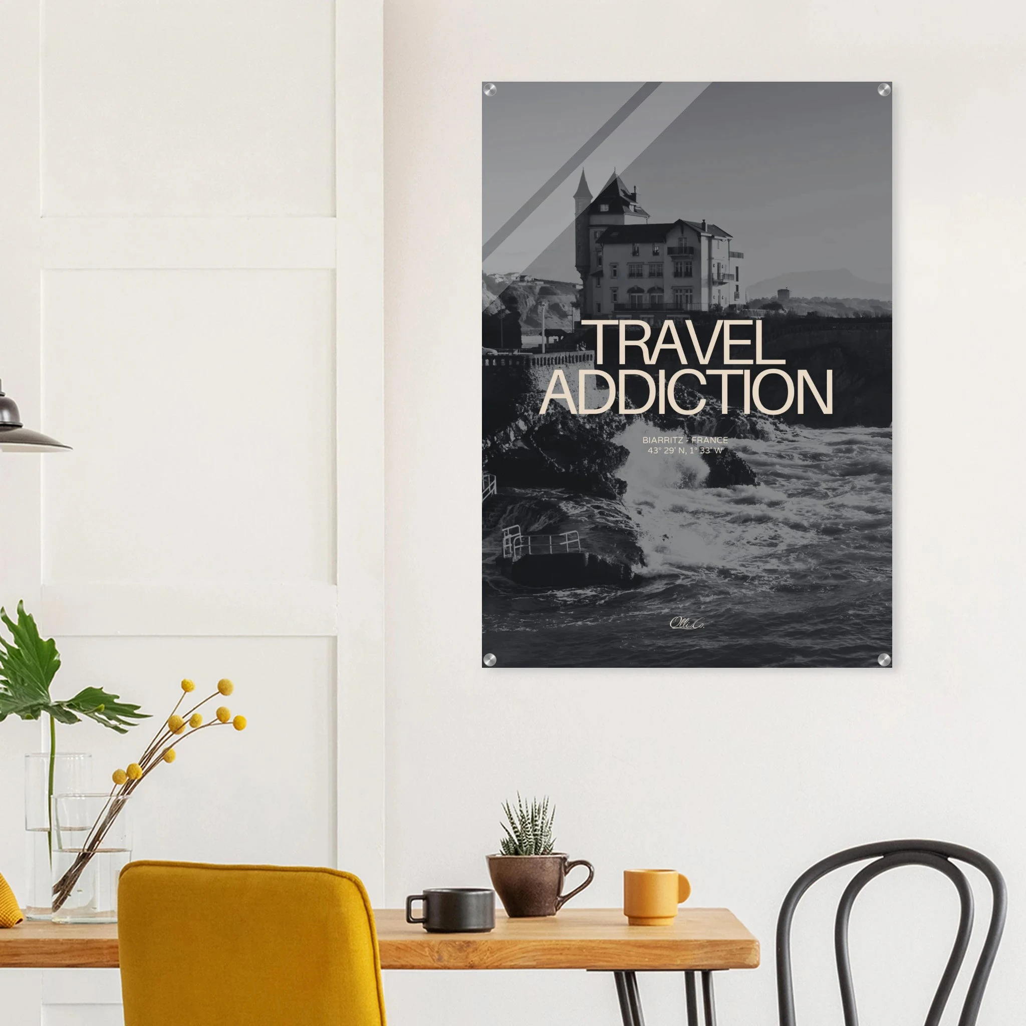 Biarritz, Frankreich – Mondäner Surfort am baskischen Atlantik, Wiege des europäischen Wellenreitens seit den 1950er-Jahren. Kunstdruck auf Acrylglas.