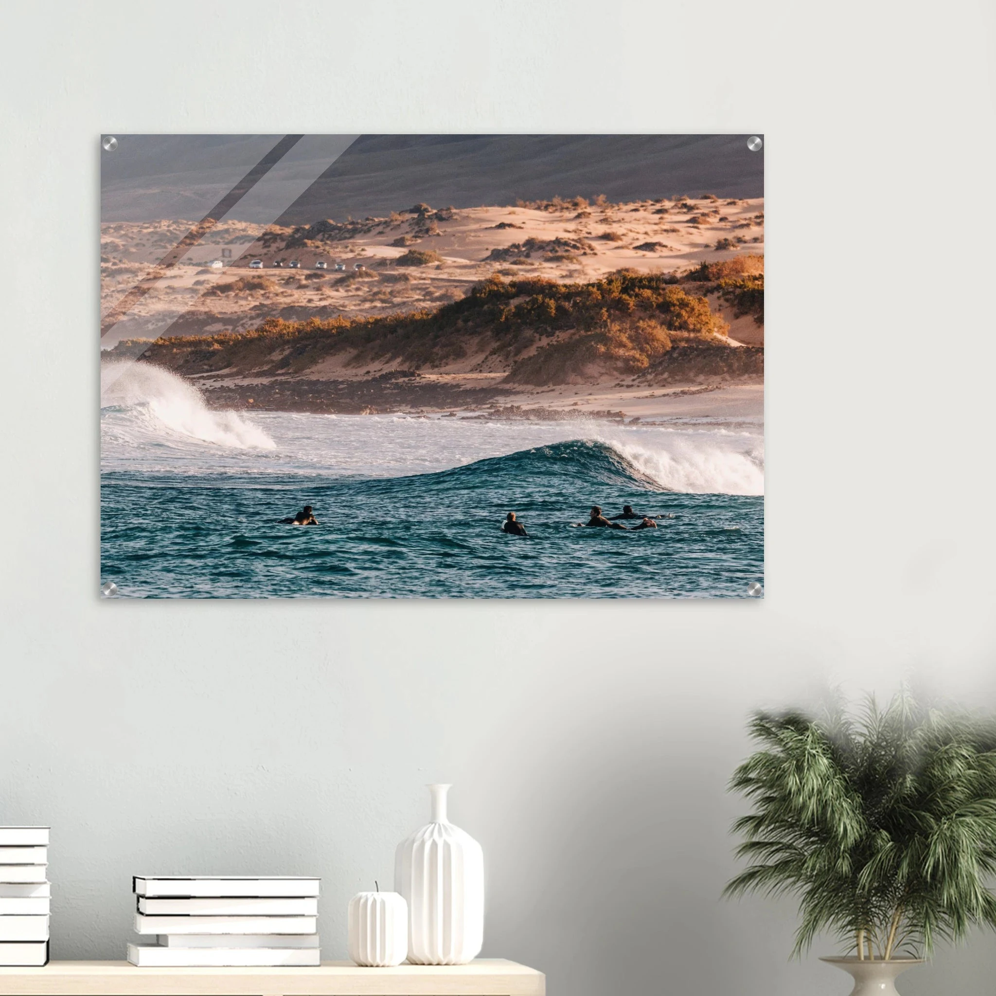 Fuerteventura, Spanien – Kanareninsel mit Vulkangestein-Reefbreaks im Norden und ganzjährig konstantem Atlantik-Swell. Kunstdruck auf Acrylglas.