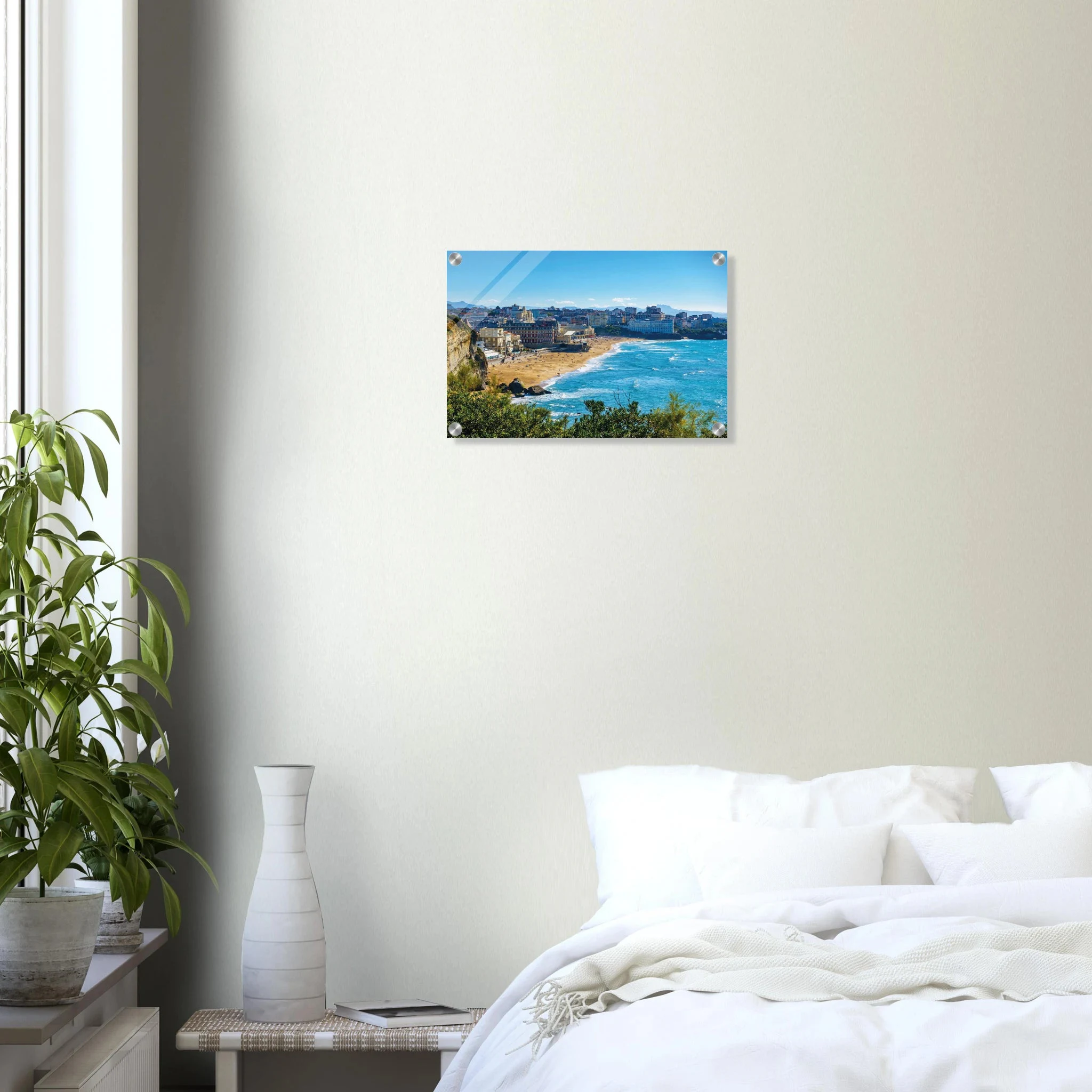 Biarritz, Frankreich – Mondäner Surfort am baskischen Atlantik, Wiege des europäischen Wellenreitens seit den 1950er-Jahren. Kunstdruck auf Acrylglas.