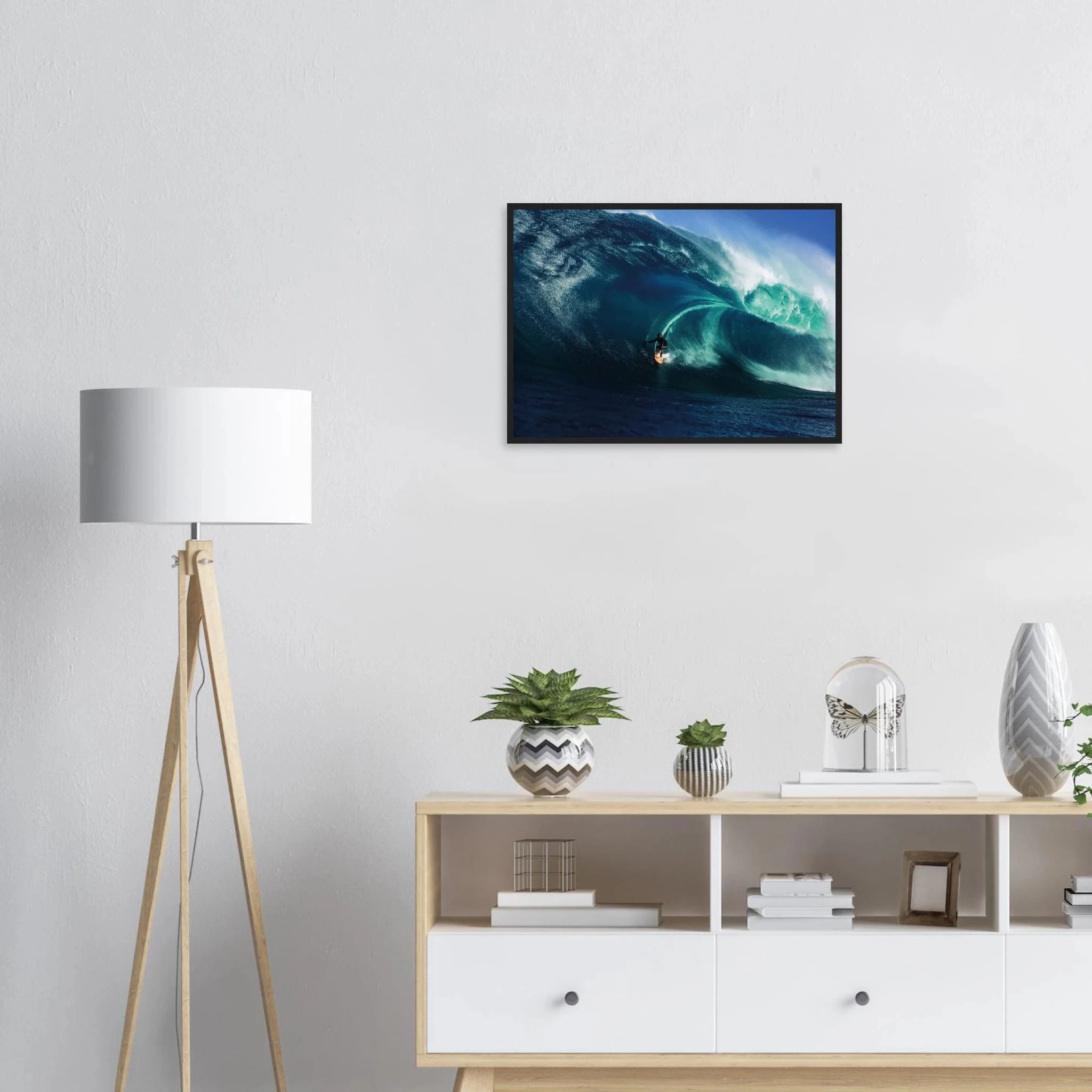 Margaret River, Australien – Westaustralische Region mit kräftigen Reefbreaks und mehreren Hai-relevanten Spots. Poster im Holzrahmen.