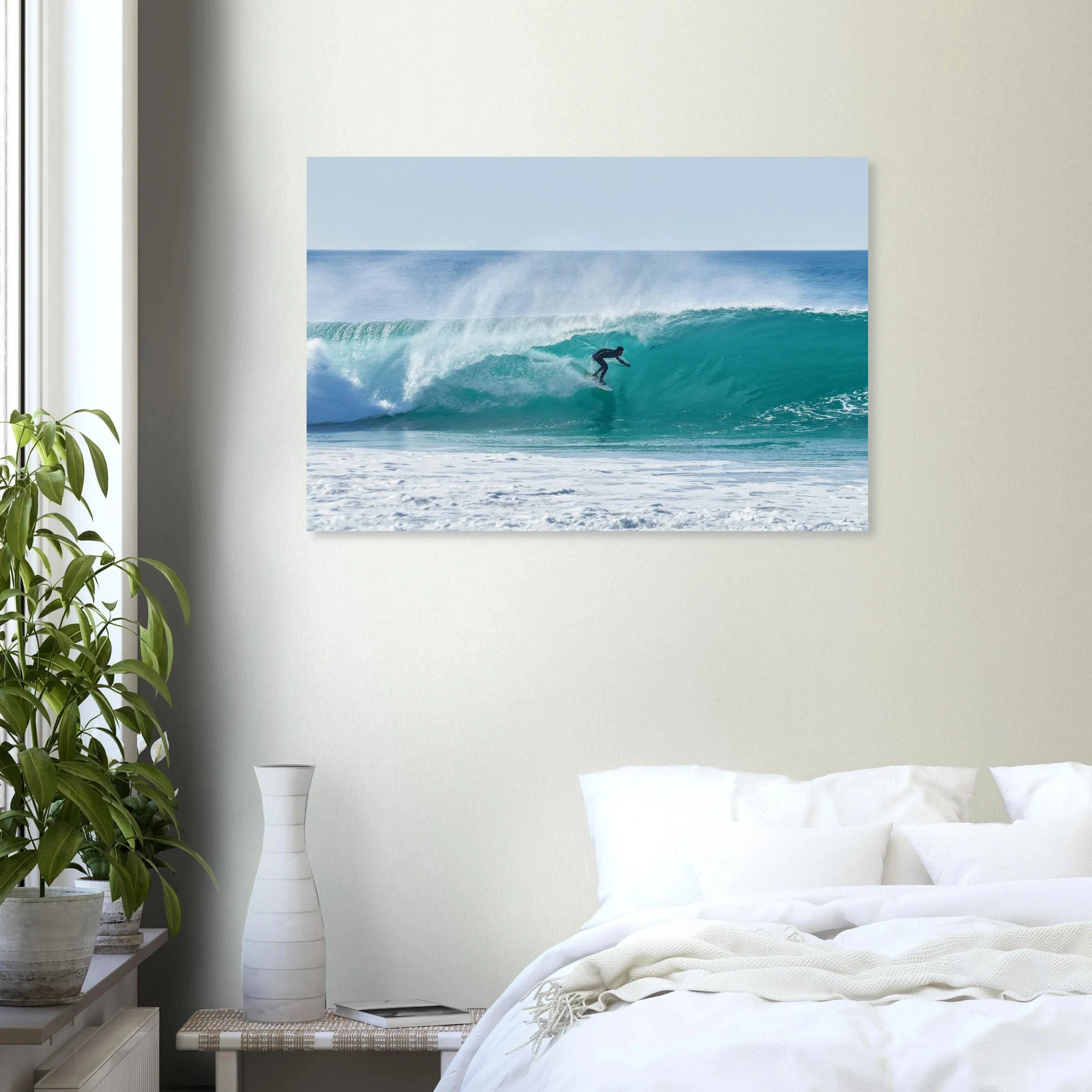 Siargao, Philippinen – Tropische Insel mit rechtem Reefbreak Cloud 9, Austragungsort der Siargao Cup. Kunstdruck auf Alu-Dibond.