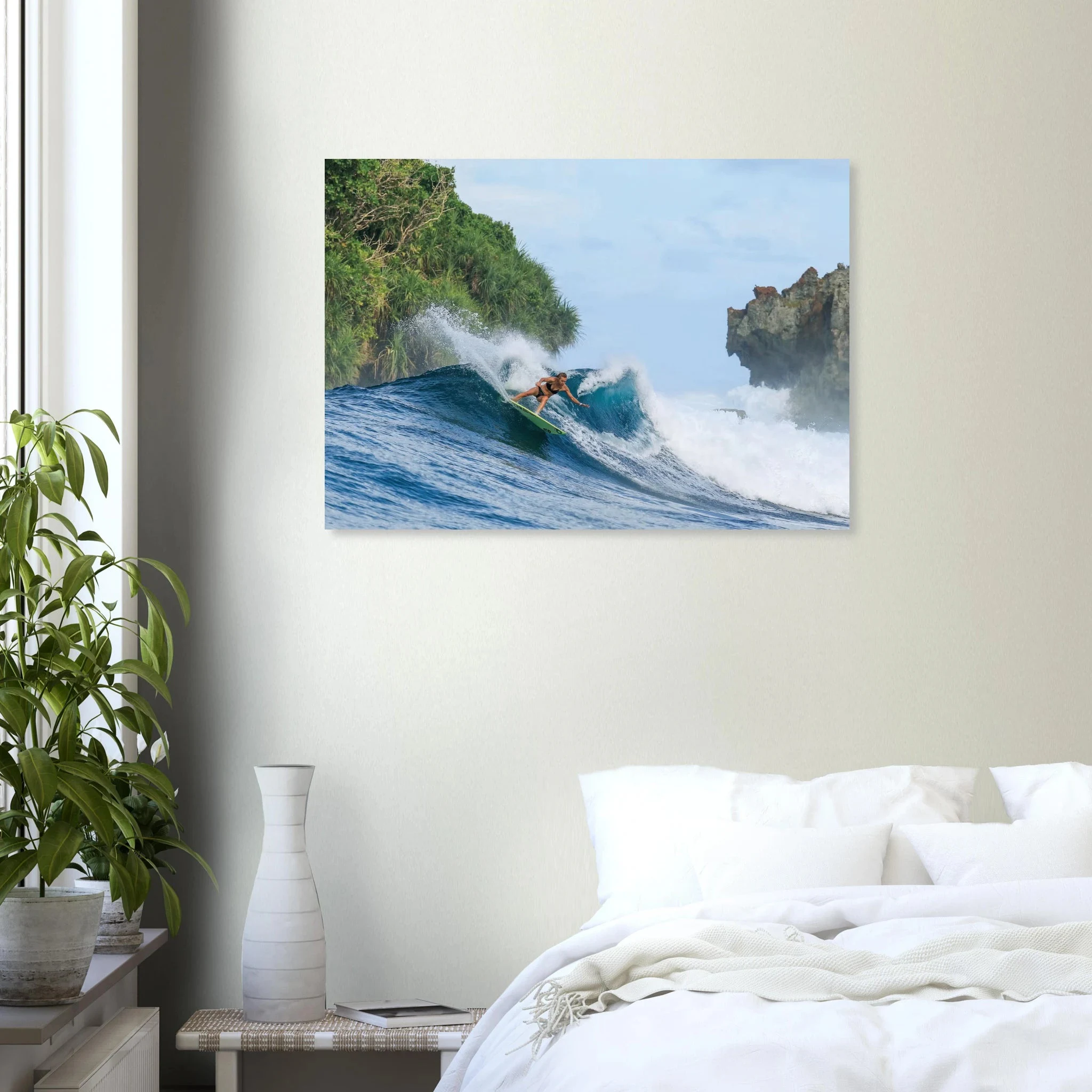 Siargao, Philippinen – Tropische Insel mit rechtem Reefbreak Cloud 9, Austragungsort der Siargao Cup. Poster.