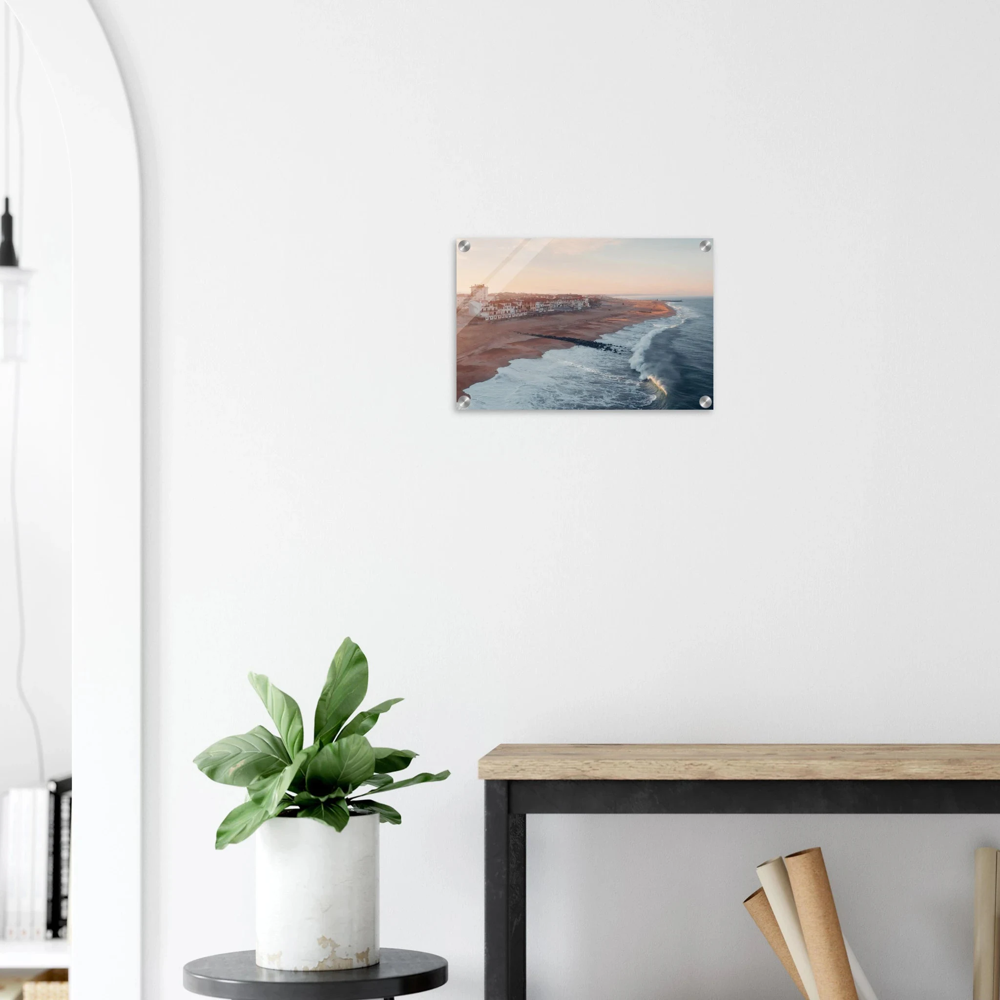 Hossegor, Frankreich – Beachbreak-Hotspot in den Landes, Austragungsort der WSL-Quiksilver-Pro-Wettkämpfe. Kunstdruck auf Acrylglas.