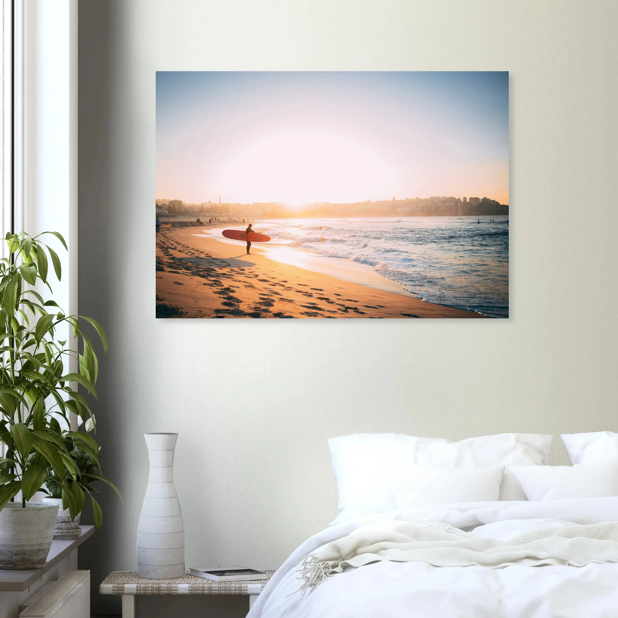 Capbreton, Frankreich – Hafenstadt an der französischen Atlantikküste mit Gouf-Canyon vor der Küste und kräftigen Beachbreaks. Poster.