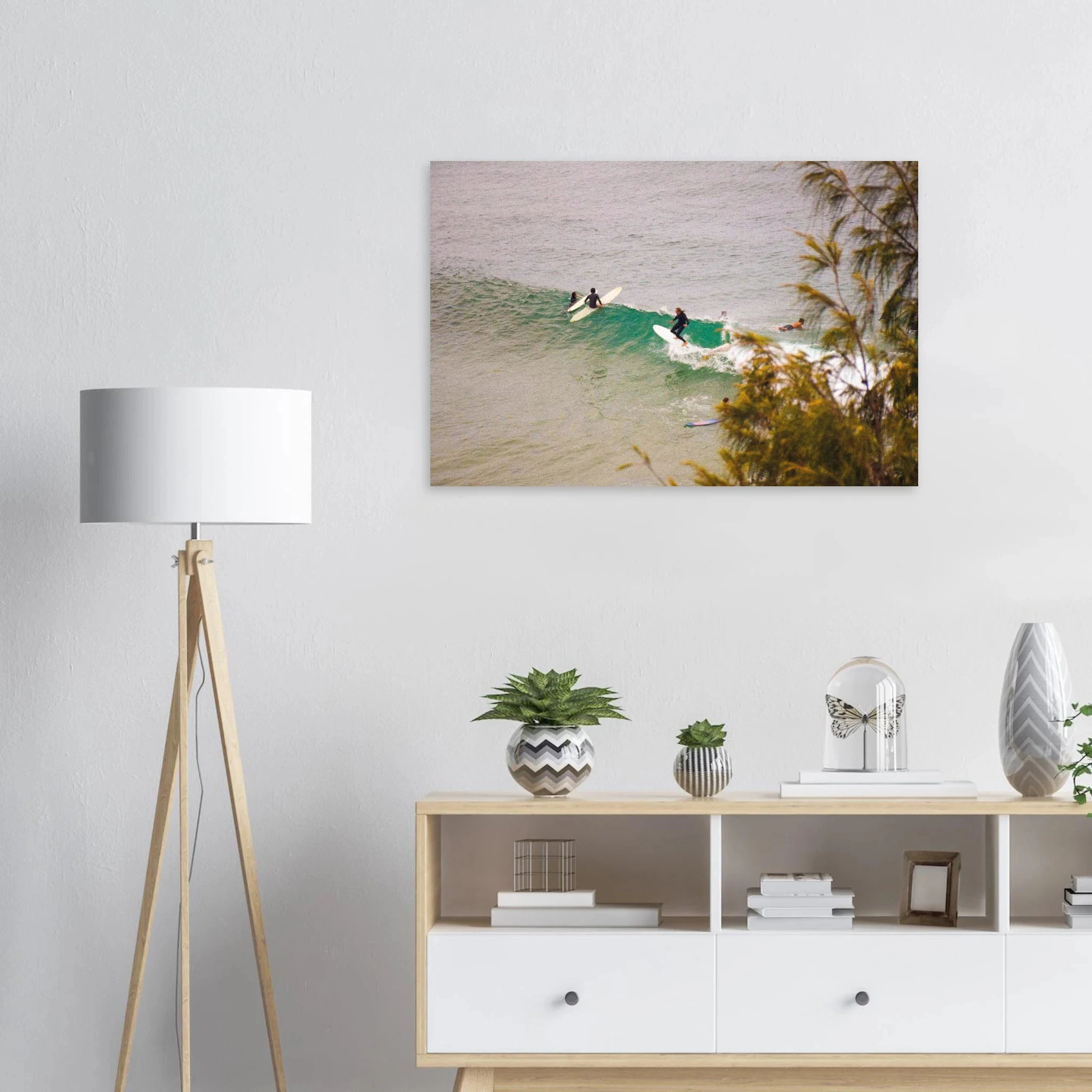 Byron Bay, Australien – Östlichster Punkt Australiens mit langen Pointbreaks und entspanntem Longboard-Flair. Kunstdruck auf Alu-Dibond.