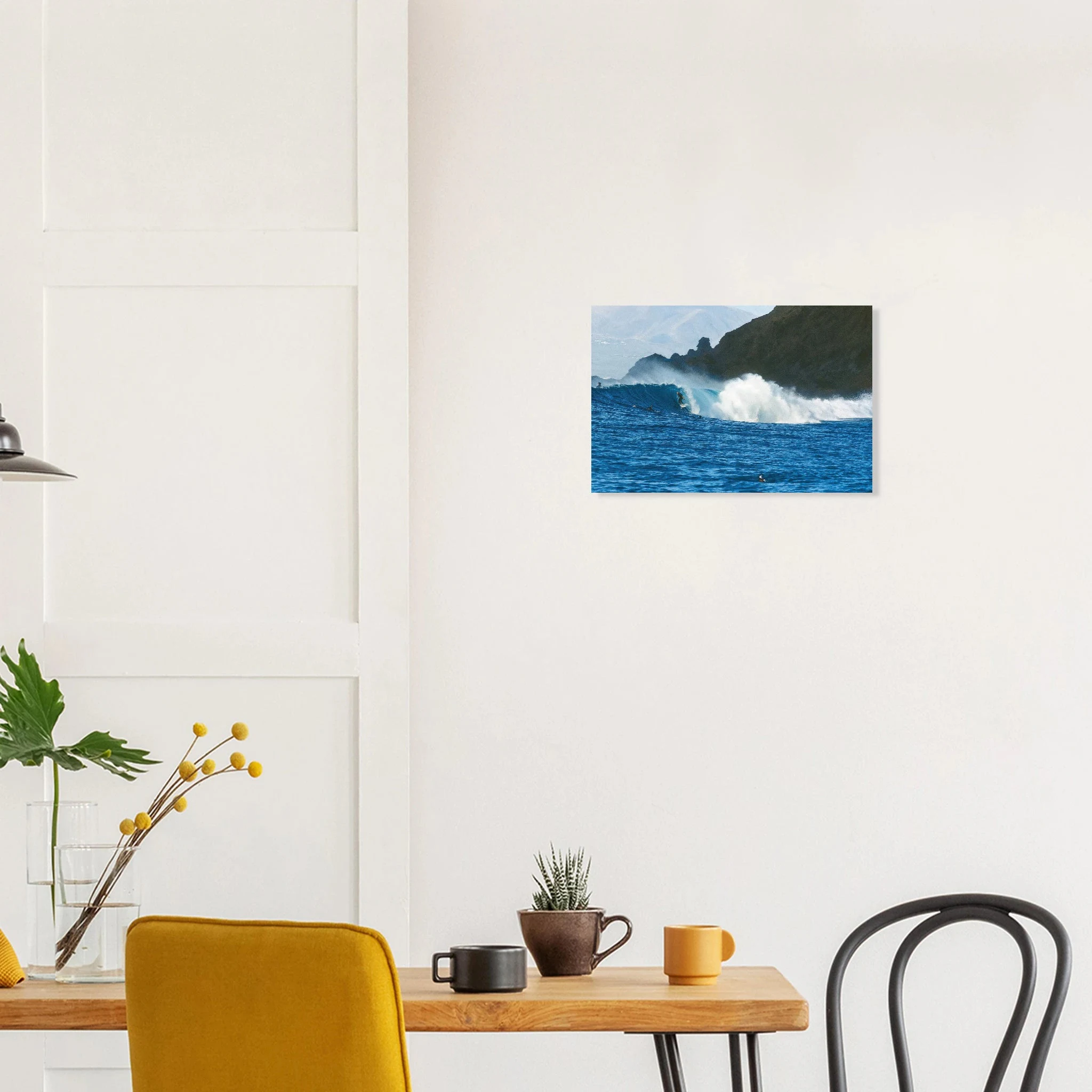 Fuerteventura, Spanien – Kanareninsel mit Vulkangestein-Reefbreaks im Norden und ganzjährig konstantem Atlantik-Swell. Kunstdruck auf Alu-Dibond.