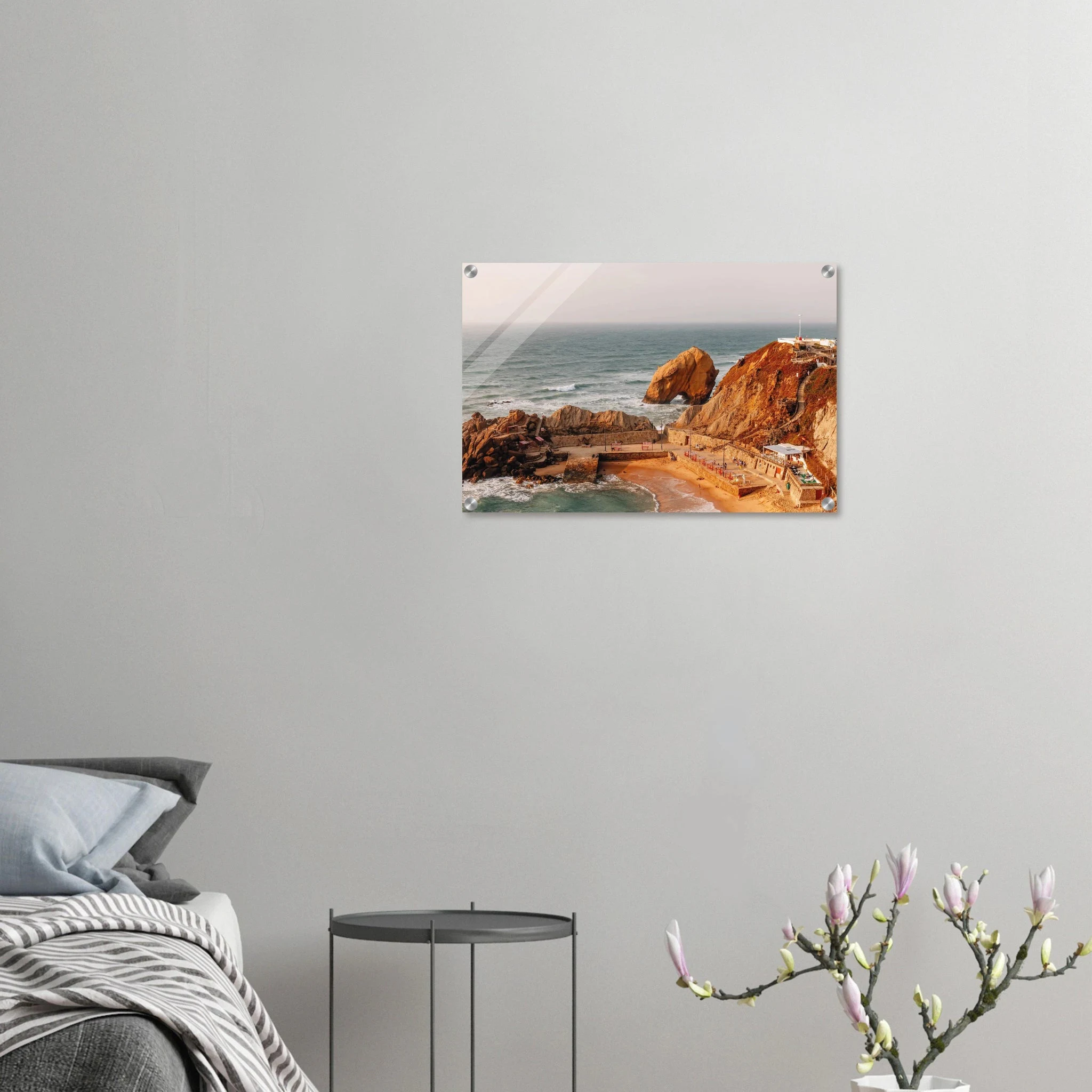 Santa Cruz, Spanien – Kanarische Hauptstadt Teneriffas mit Reefbreaks an der Nordküste wie El Confital. Kunstdruck auf Acrylglas.