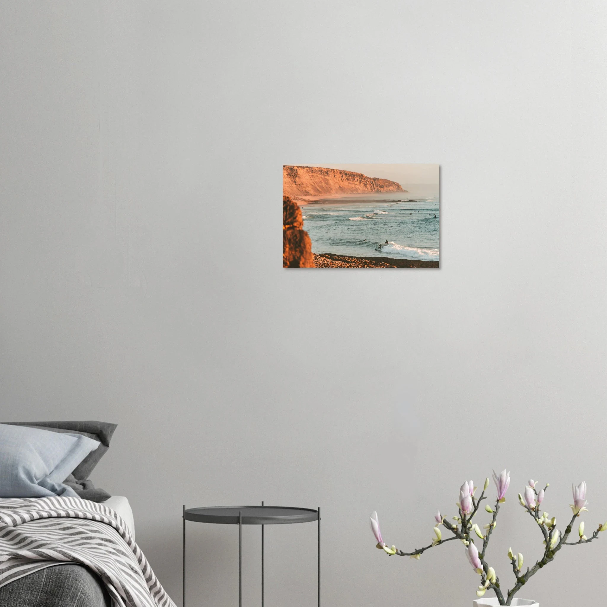 Ericeira, Portugal – World Surfing Reserve nördlich von Lissabon mit Reefbreaks wie Coxos und Ribeira d'Ilhas. Kunstdruck auf Alu-Dibond.