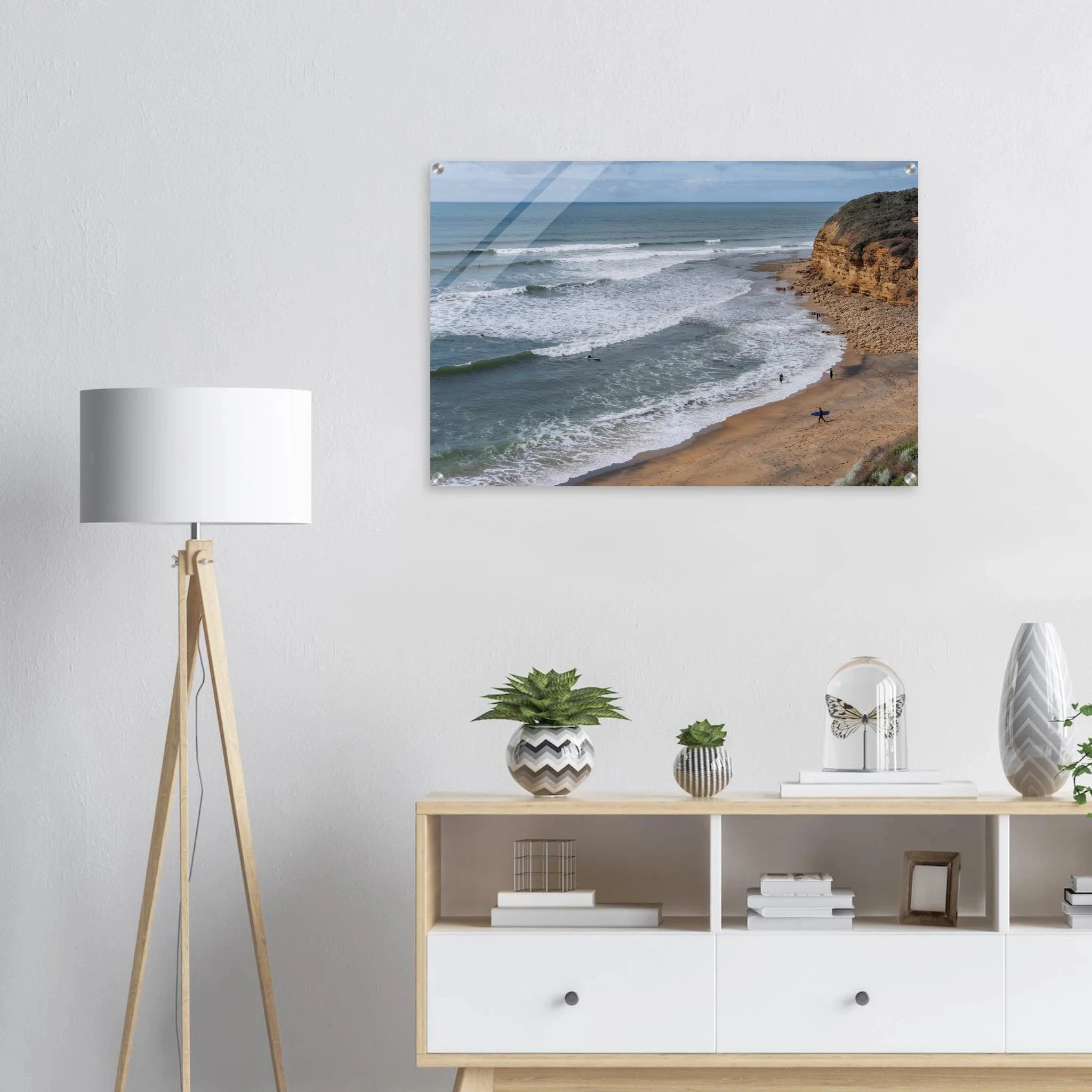 Torquay, Australien – Heimat der Bells Beach und Sitz der Surfmarken Rip Curl und Quiksilver in Victoria. Kunstdruck auf Acrylglas.