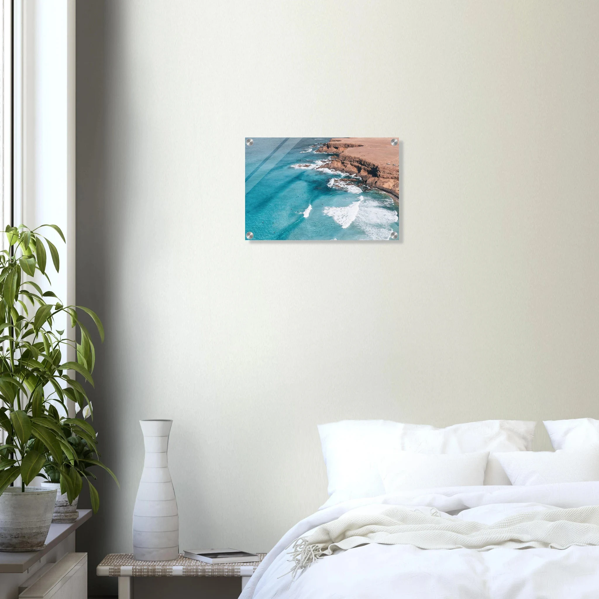 Fuerteventura, Spanien – Kanareninsel mit Vulkangestein-Reefbreaks im Norden und ganzjährig konstantem Atlantik-Swell. Kunstdruck auf Acrylglas.