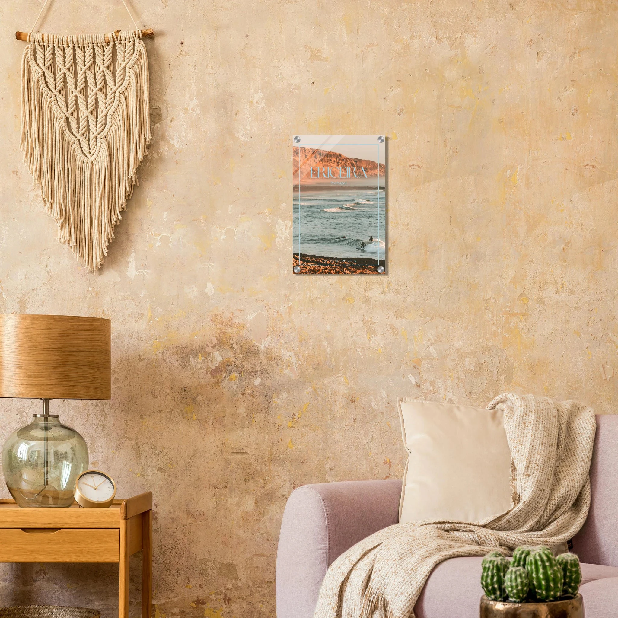 Ericeira, Portugal – World Surfing Reserve nördlich von Lissabon mit Reefbreaks wie Coxos und Ribeira d'Ilhas. Kunstdruck auf Acrylglas.