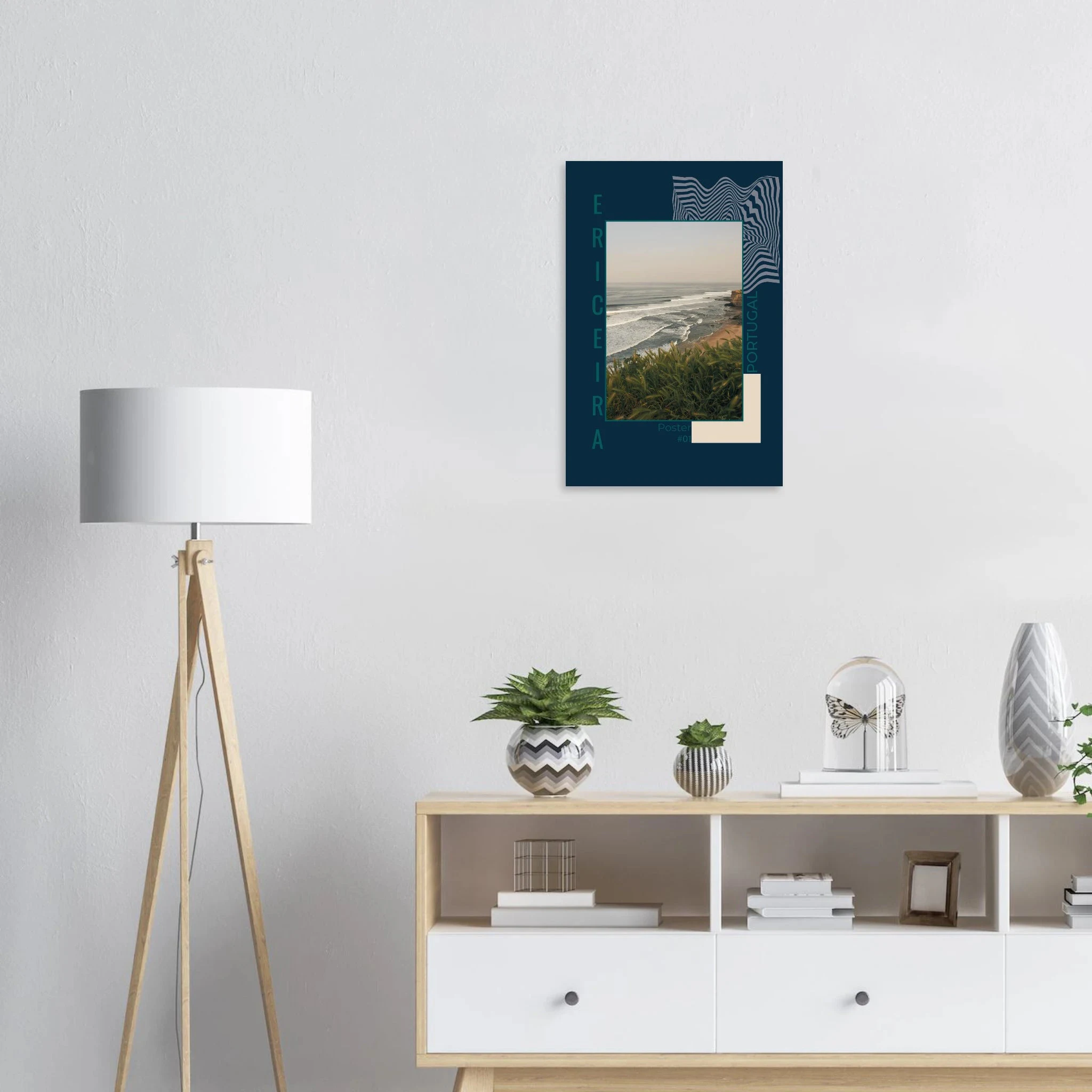 Ericeira, Portugal – World Surfing Reserve nördlich von Lissabon mit Reefbreaks wie Coxos und Ribeira d'Ilhas. Kunstdruck auf Alu-Dibond.