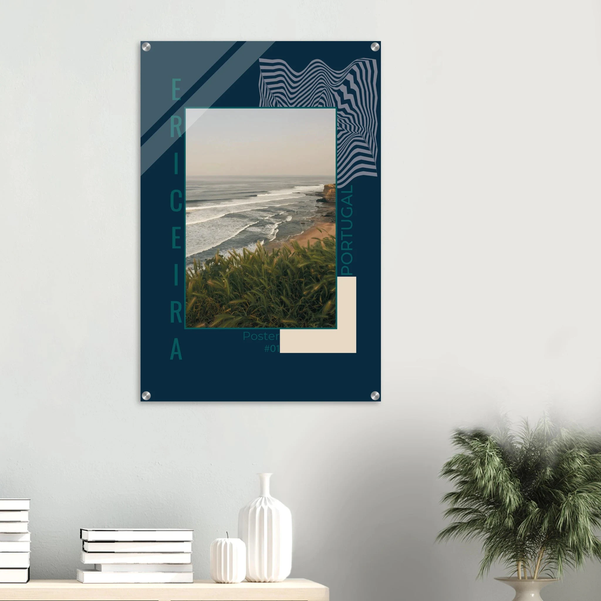 Ericeira, Portugal – World Surfing Reserve nördlich von Lissabon mit Reefbreaks wie Coxos und Ribeira d'Ilhas. Kunstdruck auf Acrylglas.