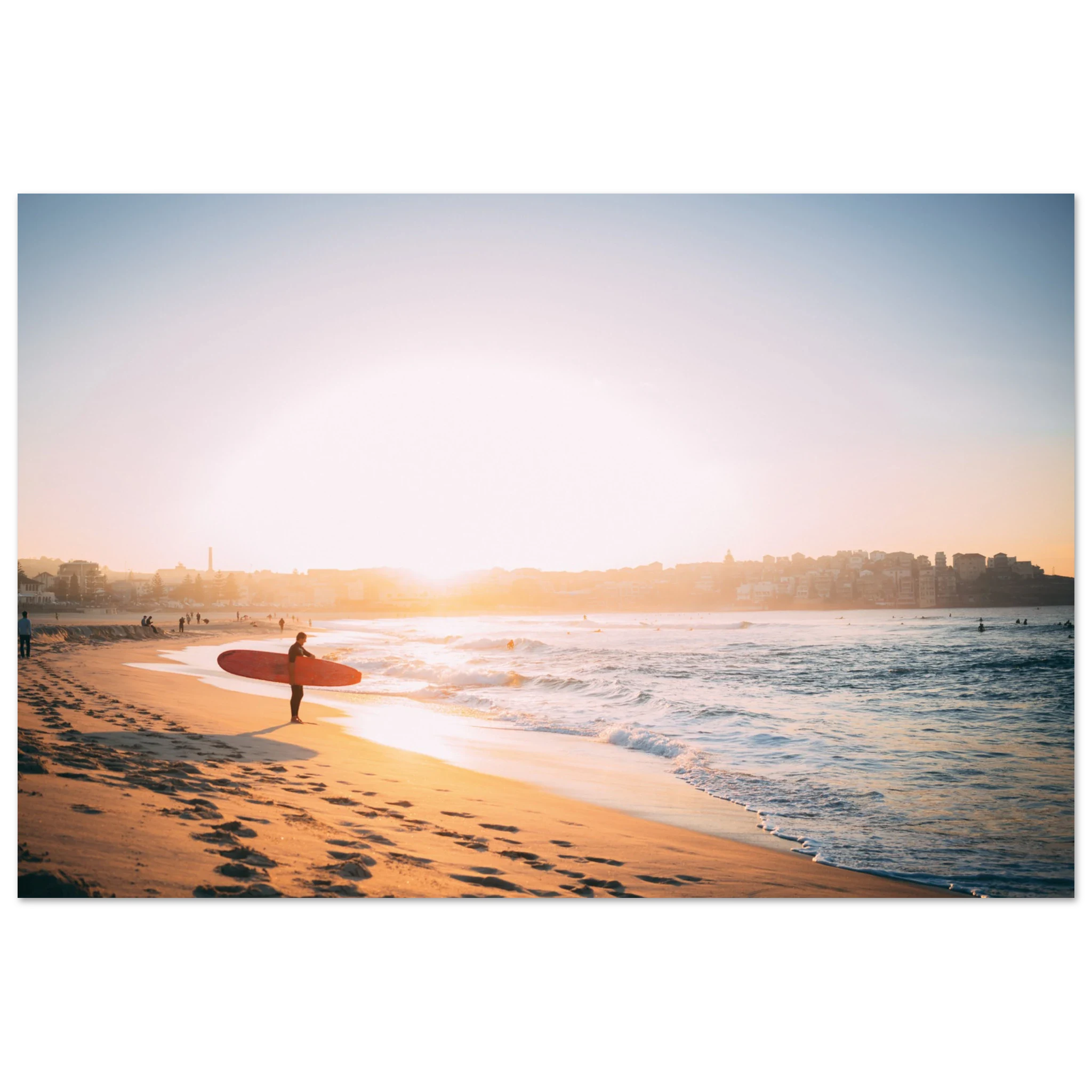 Capbreton, Frankreich – Hafenstadt an der französischen Atlantikküste mit Gouf-Canyon vor der Küste und kräftigen Beachbreaks. Kunstdruck auf Alu-Dibond.