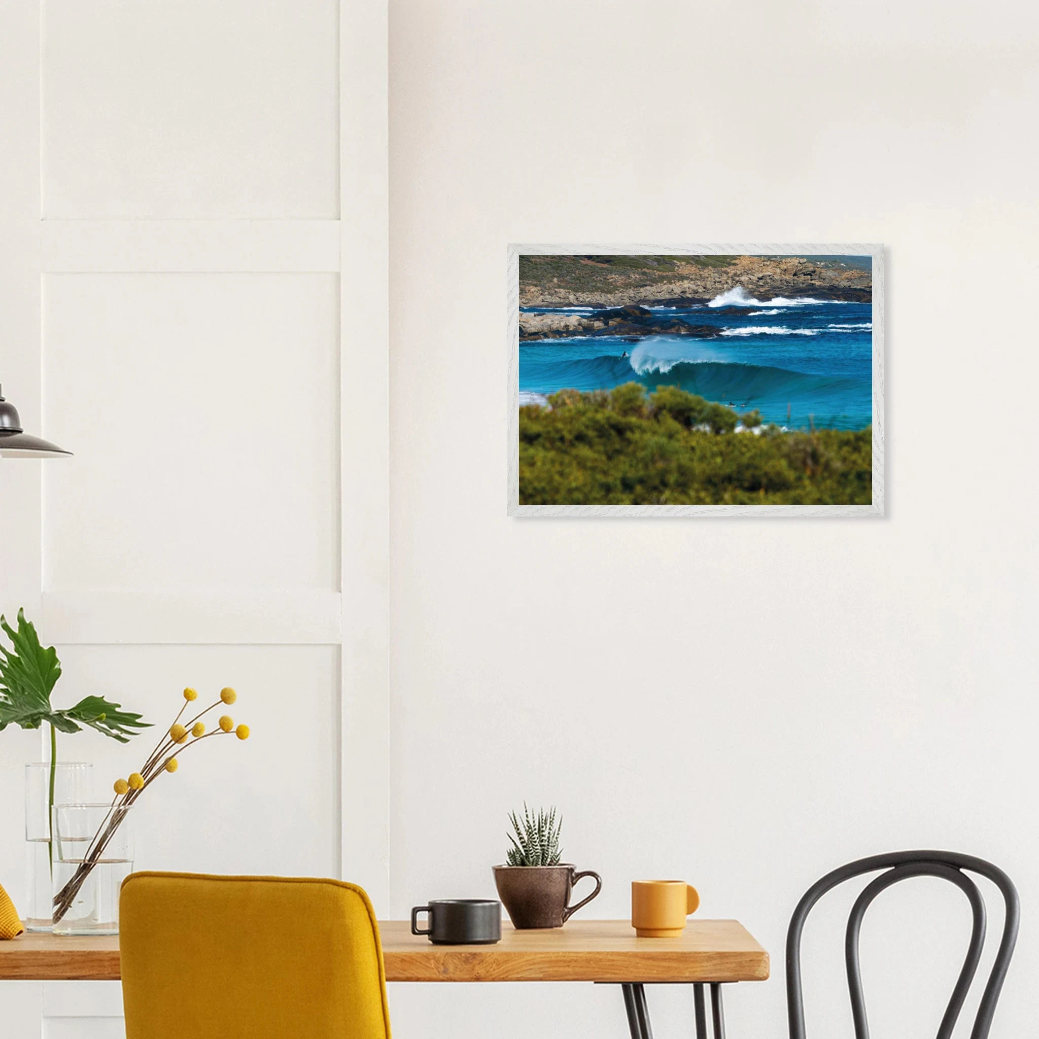 Margaret River, Australien – Westaustralische Region mit kräftigen Reefbreaks und mehreren Hai-relevanten Spots. Kunstdruck im Galerie-Holzrahmen auf mattem Premiumpapier.