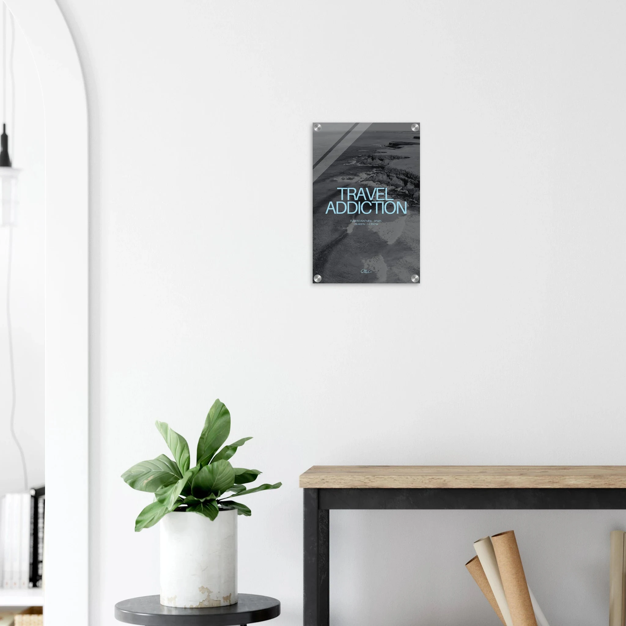 Fuerteventura, Spanien – Kanareninsel mit Vulkangestein-Reefbreaks im Norden und ganzjährig konstantem Atlantik-Swell. Kunstdruck auf Acrylglas.