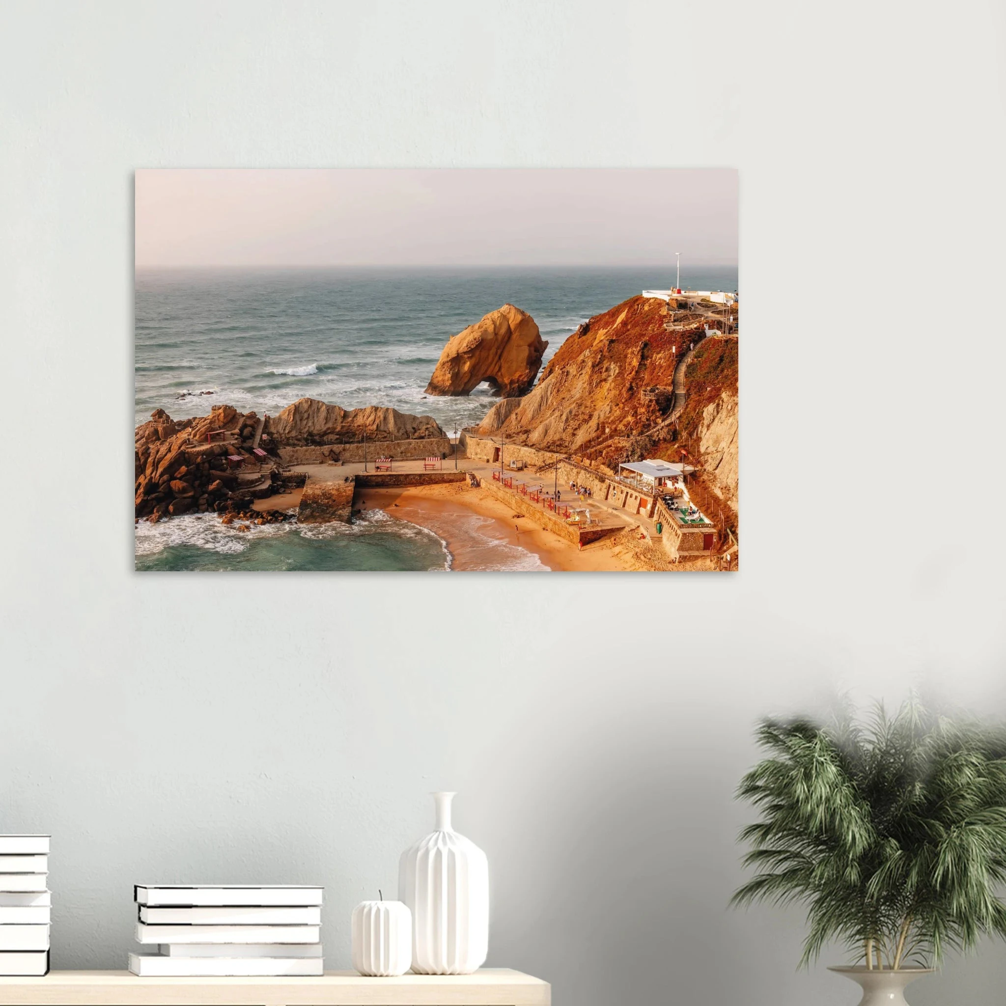 Santa Cruz, Spanien – Kanarische Hauptstadt Teneriffas mit Reefbreaks an der Nordküste wie El Confital. Kunstdruck auf Alu-Dibond.