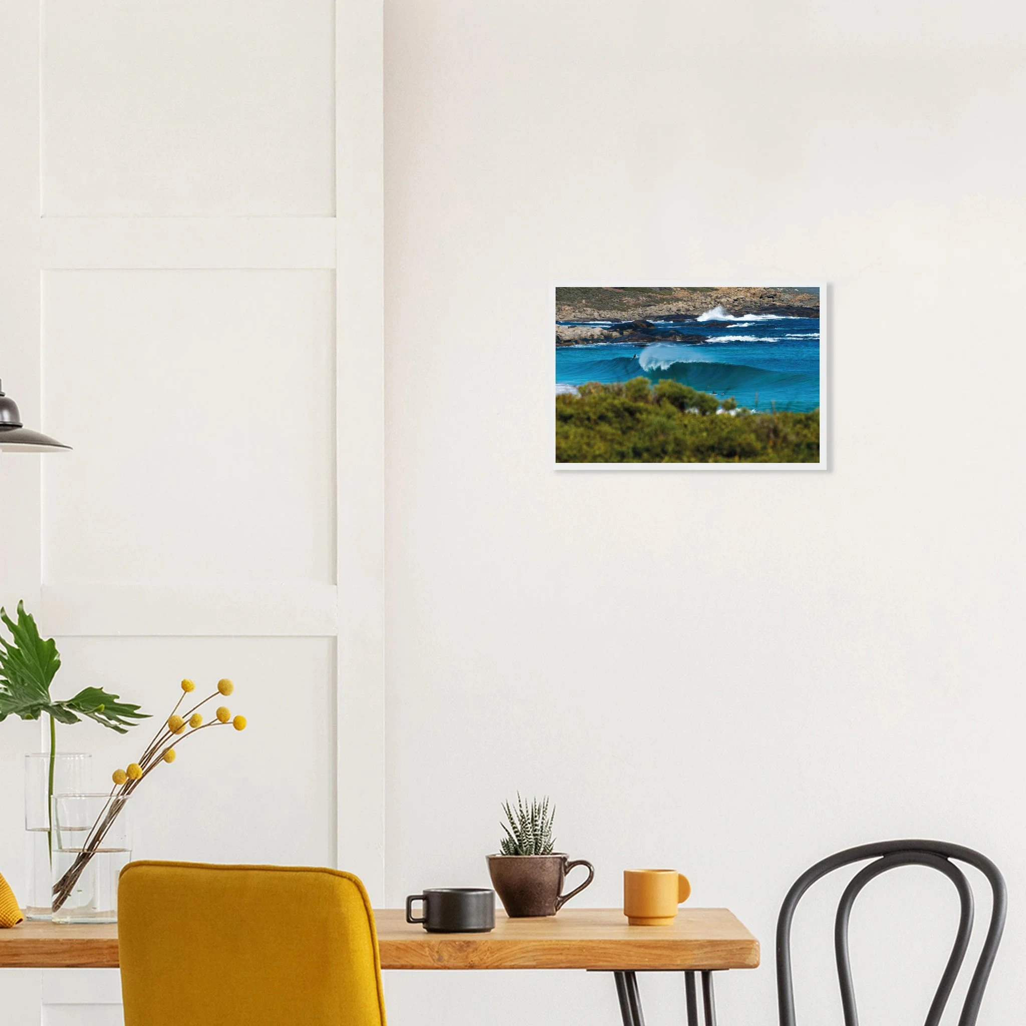 Margaret River, Australien – Westaustralische Region mit kräftigen Reefbreaks und mehreren Hai-relevanten Spots. Poster im Holzrahmen.