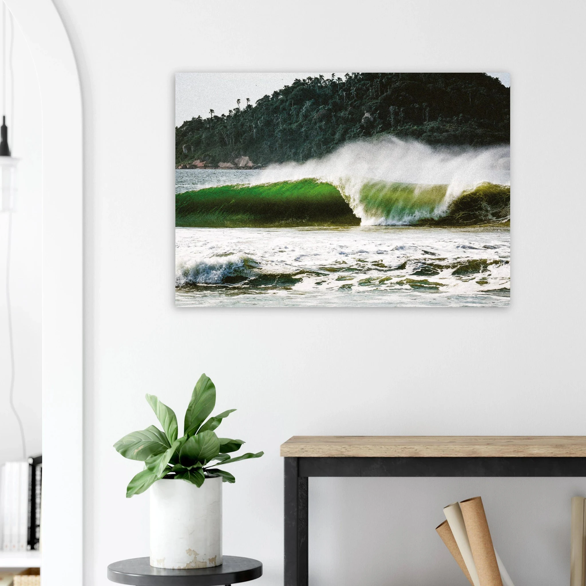 Florianópolis, Brasilien – Insel in Santa Catarina mit über 40 Stränden und Heimspot brasilianischer Pro-Surfer. Poster.