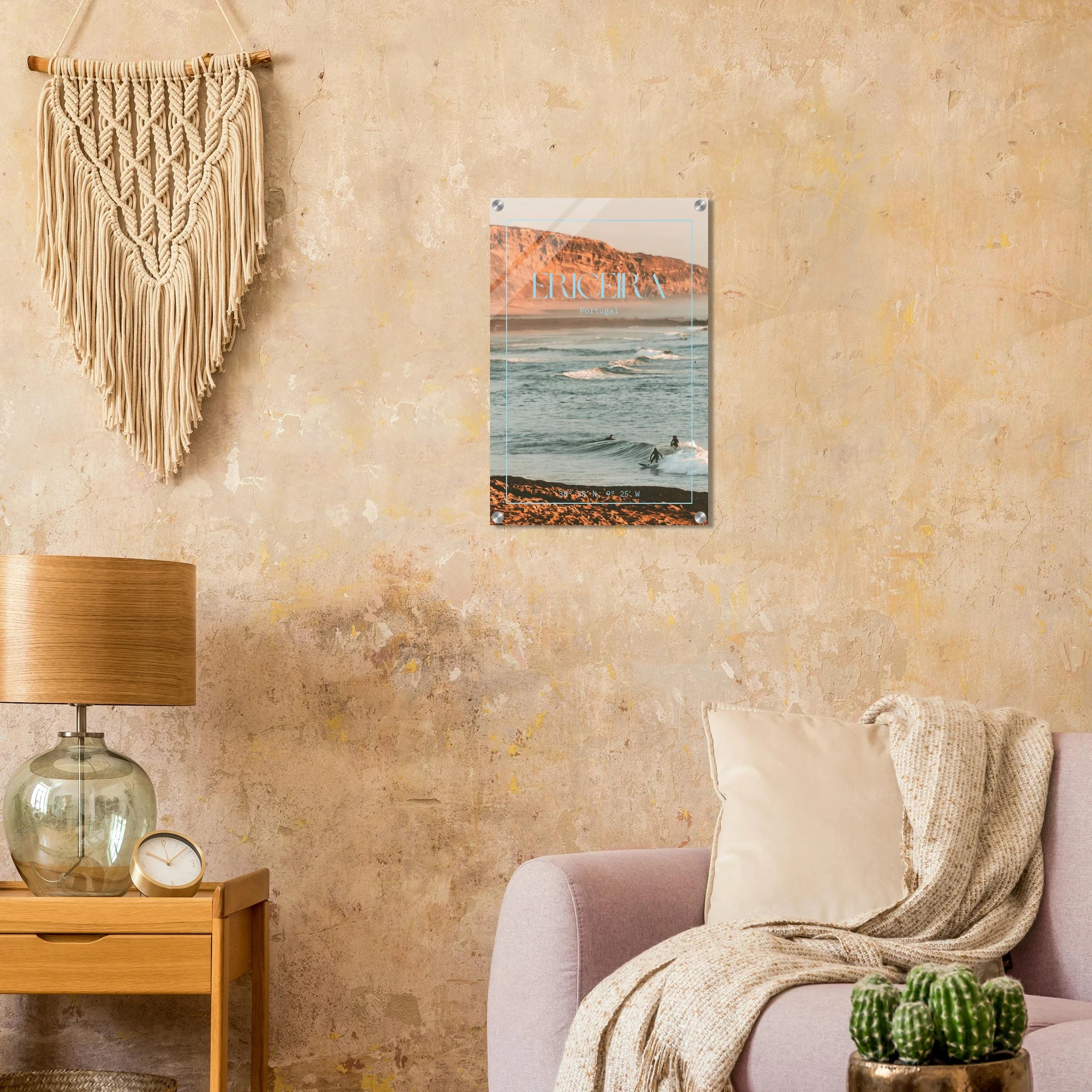 Ericeira, Portugal – World Surfing Reserve nördlich von Lissabon mit Reefbreaks wie Coxos und Ribeira d'Ilhas. Kunstdruck auf Acrylglas.