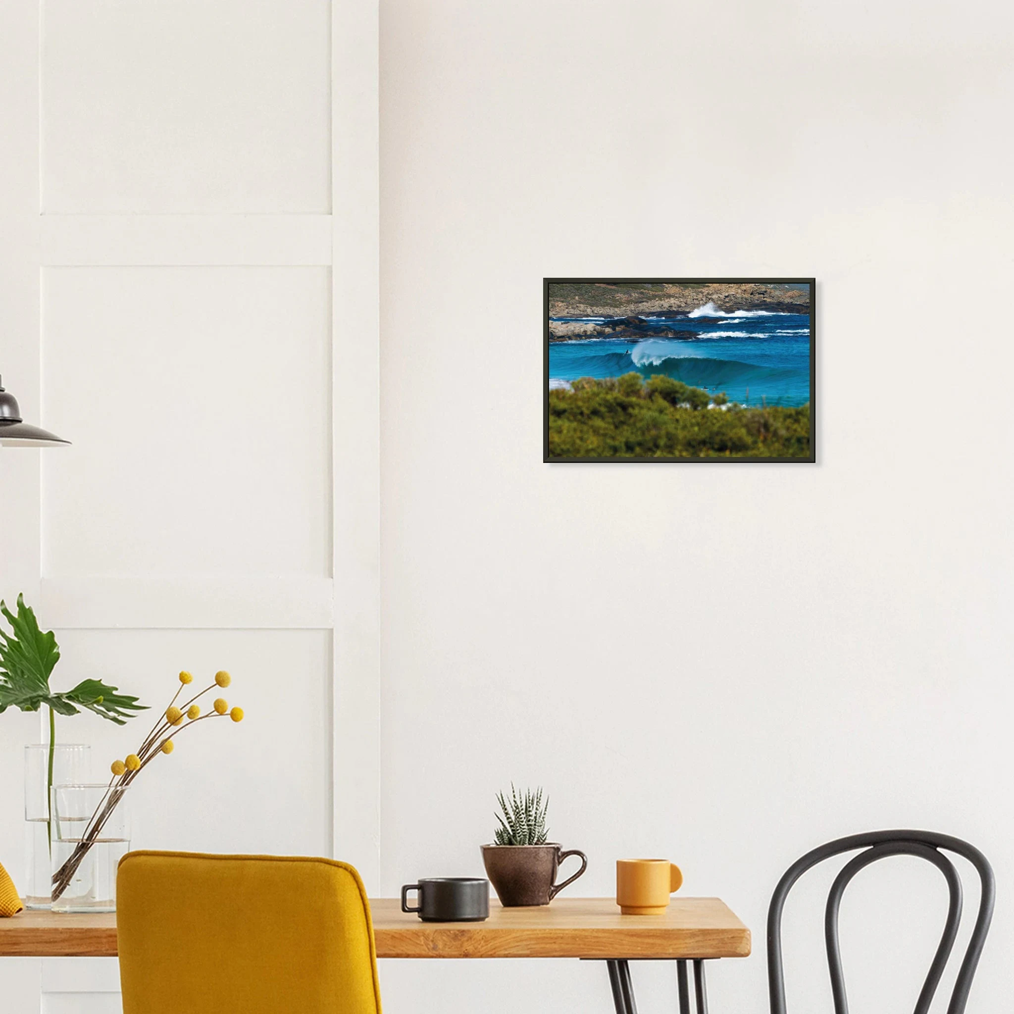 Margaret River, Australien – Westaustralische Region mit kräftigen Reefbreaks und mehreren Hai-relevanten Spots. Poster im Metallrahmen.