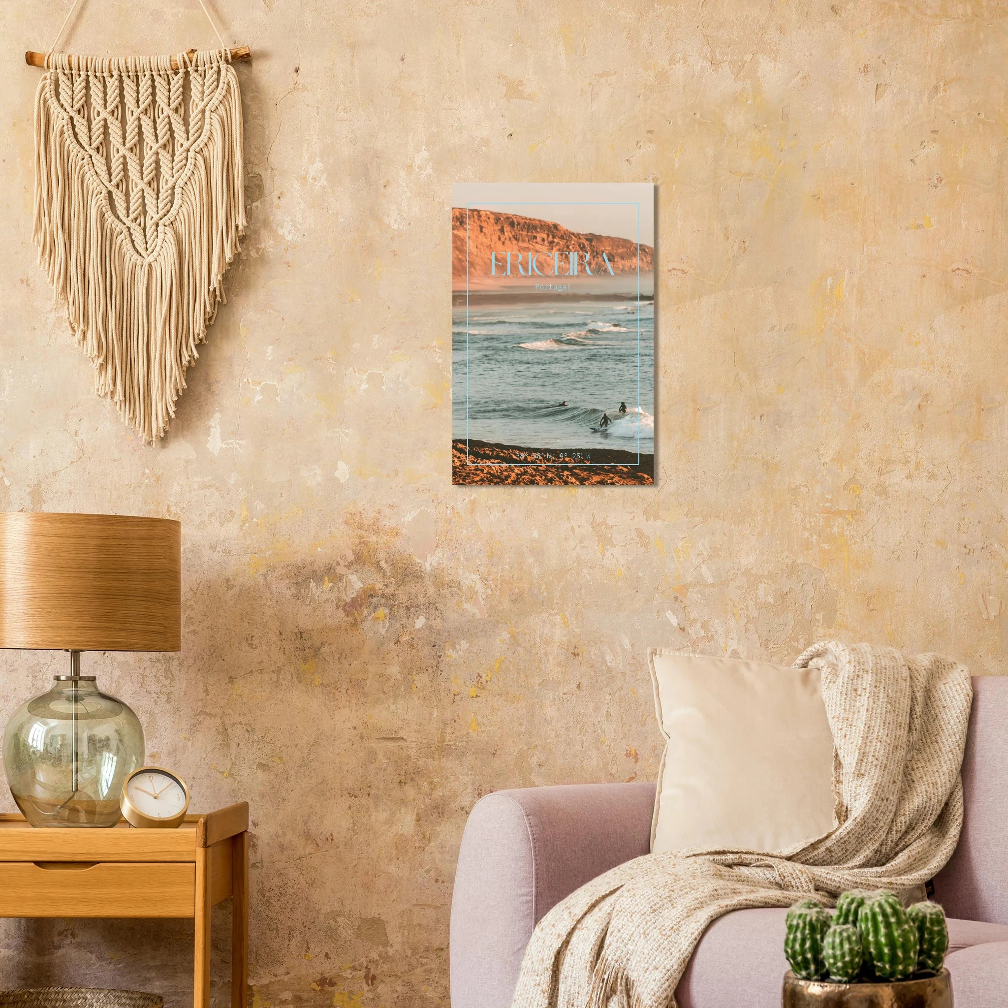 Ericeira, Portugal – World Surfing Reserve nördlich von Lissabon mit Reefbreaks wie Coxos und Ribeira d'Ilhas. Kunstdruck auf Alu-Dibond.