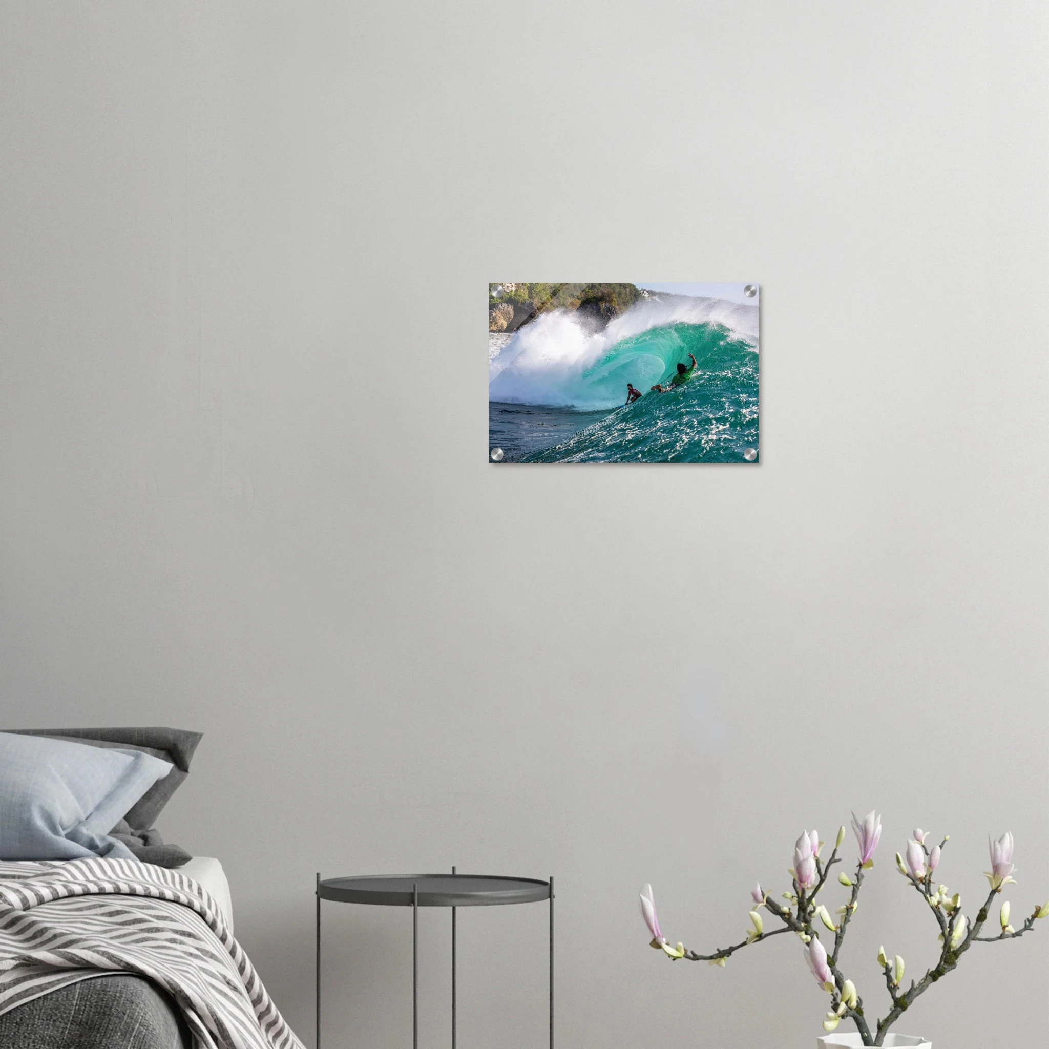 Padang Padang, Bali (Indonesien) – Linker Reefbreak auf der Bukit-Halbinsel, bekannt als balinesisches Pipeline-Pendant. Kunstdruck auf Acrylglas.