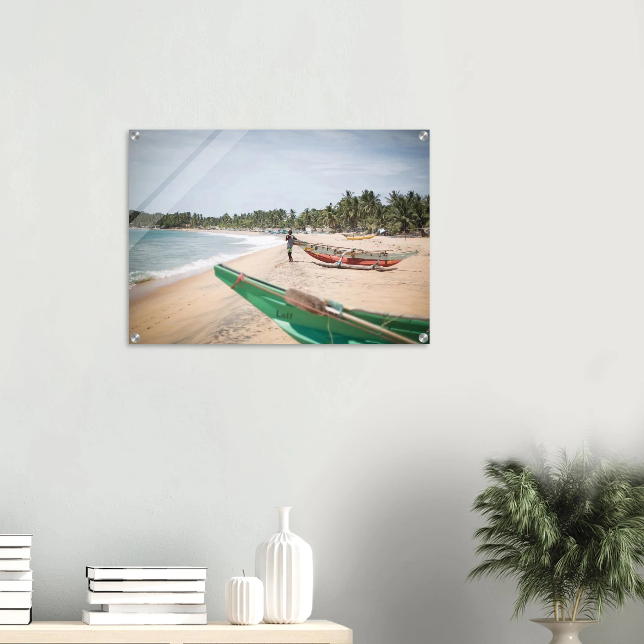 Arugam Bay, Sri Lanka – Rechter Pointbreak an der Ostküste Sri Lankas mit langer Saison von Mai bis September. Kunstdruck auf Acrylglas.