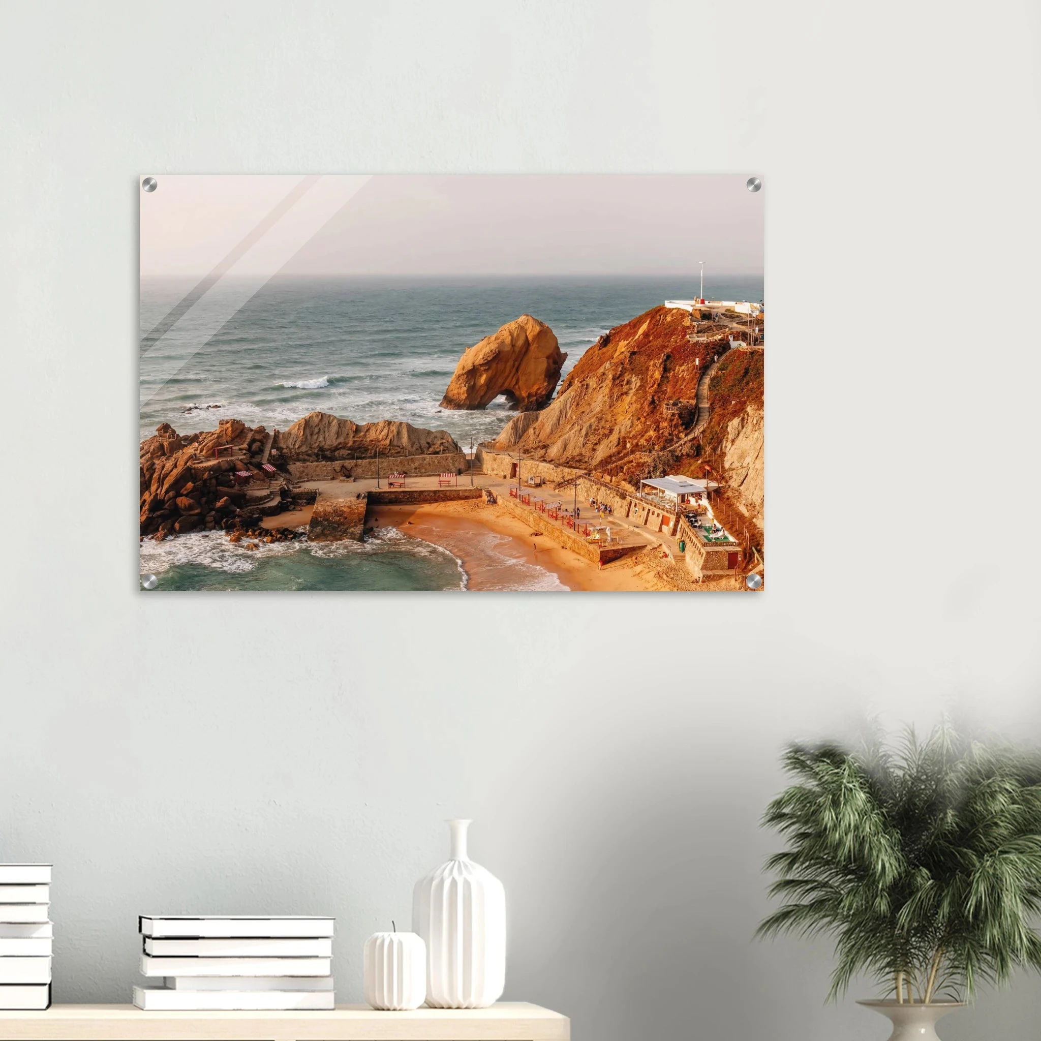 Santa Cruz, Spanien – Kanarische Hauptstadt Teneriffas mit Reefbreaks an der Nordküste wie El Confital. Kunstdruck auf Acrylglas.