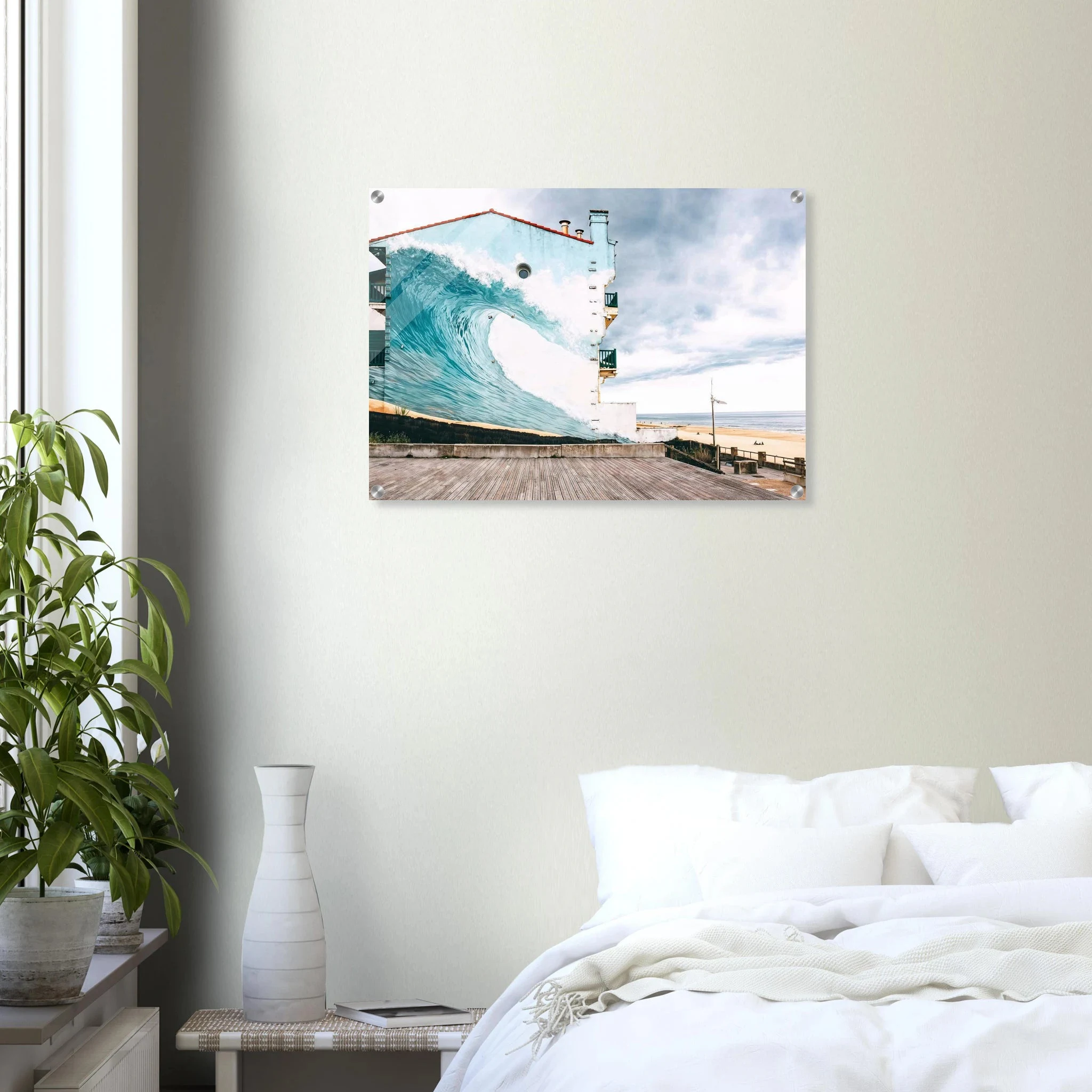 Hossegor, Frankreich – Beachbreak-Hotspot in den Landes, Austragungsort der WSL-Quiksilver-Pro-Wettkämpfe. Kunstdruck auf Acrylglas.