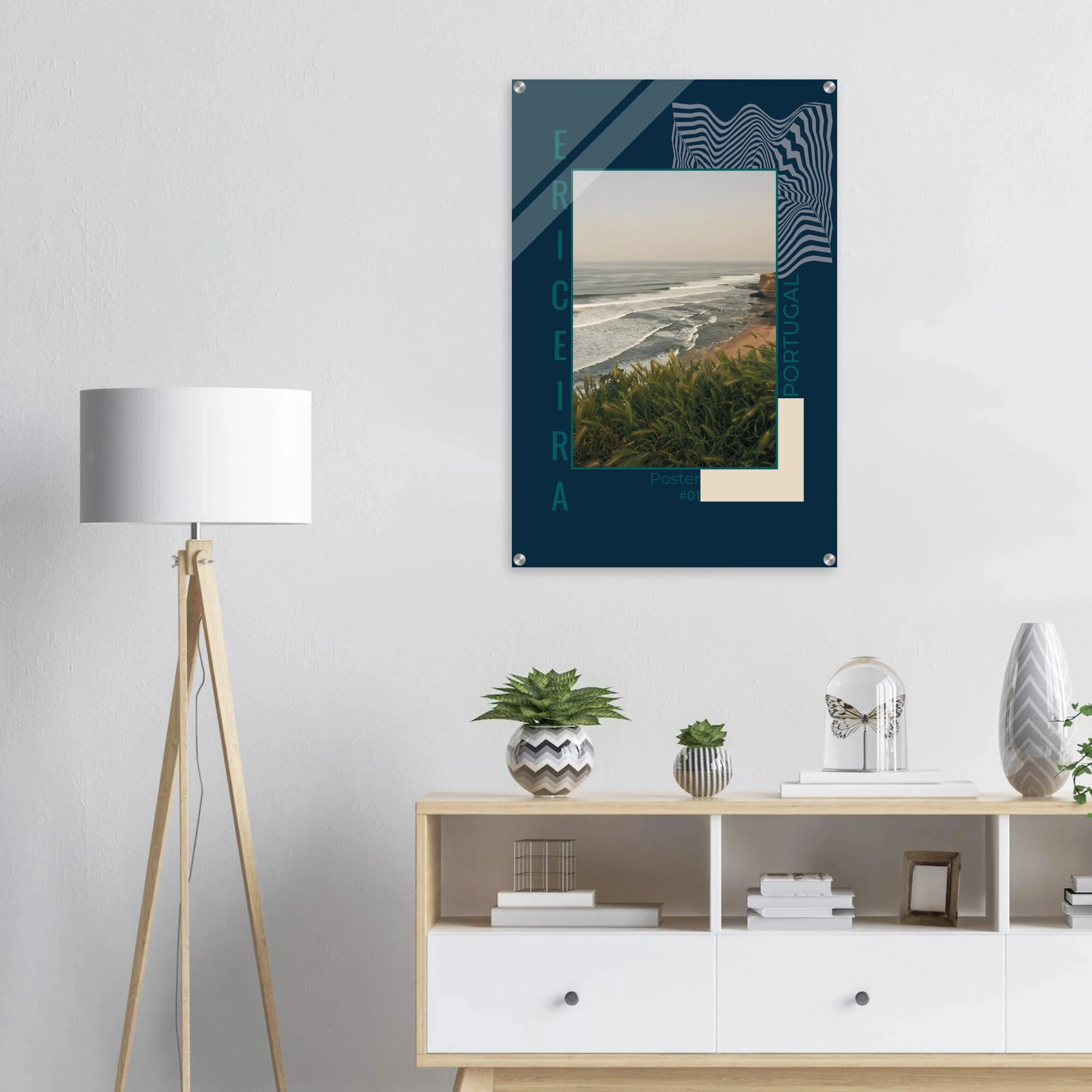 Ericeira, Portugal – World Surfing Reserve nördlich von Lissabon mit Reefbreaks wie Coxos und Ribeira d'Ilhas. Kunstdruck auf Acrylglas.