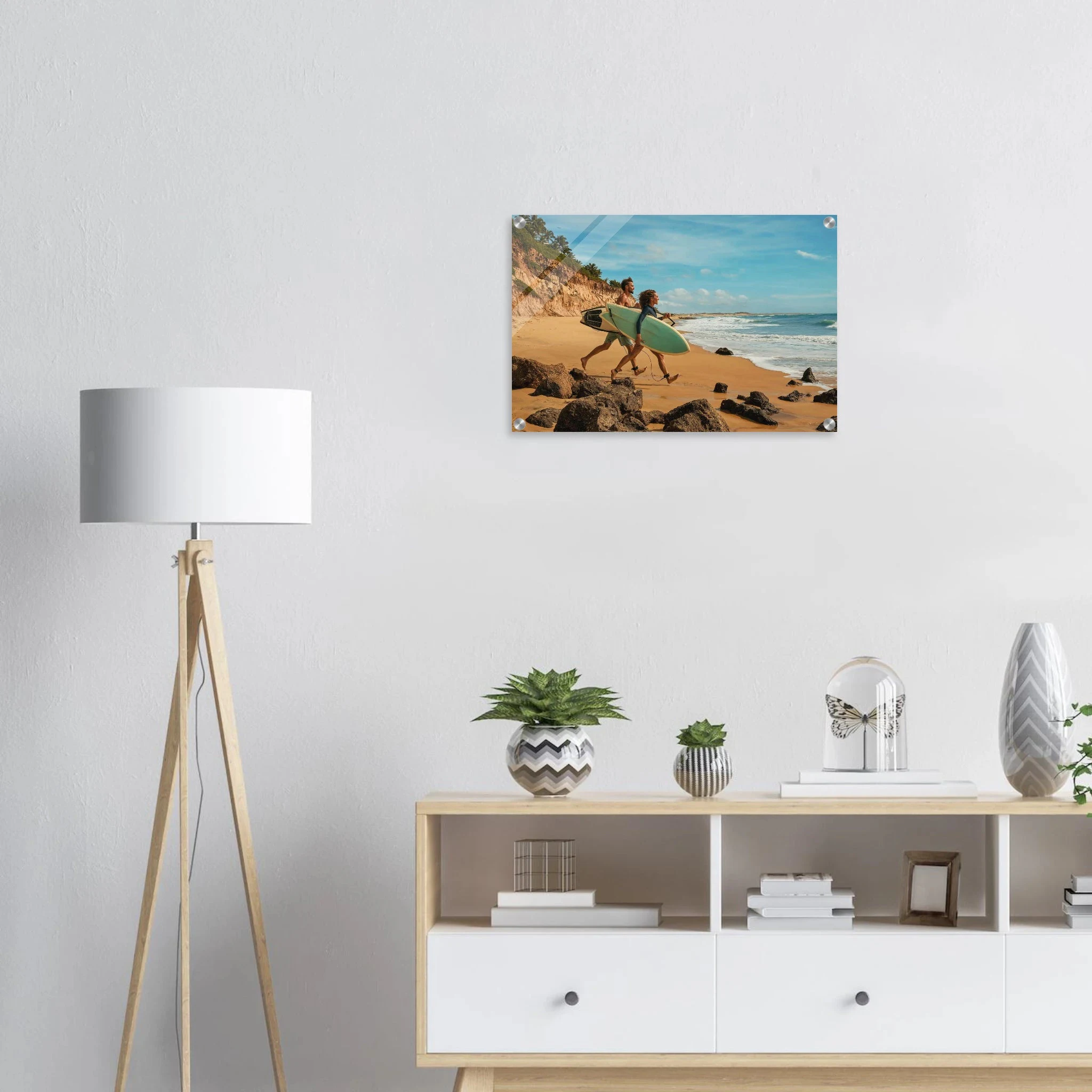 Florianópolis, Brasilien – Insel in Santa Catarina mit über 40 Stränden und Heimspot brasilianischer Pro-Surfer. Kunstdruck auf Acrylglas.