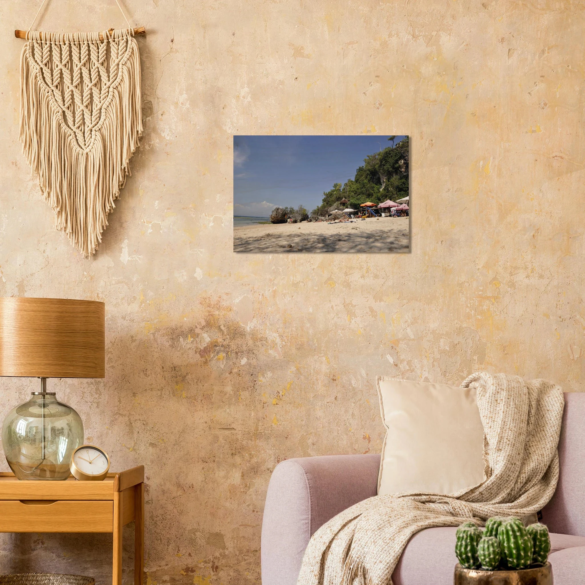Padang Padang, Bali (Indonesien) – Linker Reefbreak auf der Bukit-Halbinsel, bekannt als balinesisches Pipeline-Pendant. Kunstdruck auf Holz.