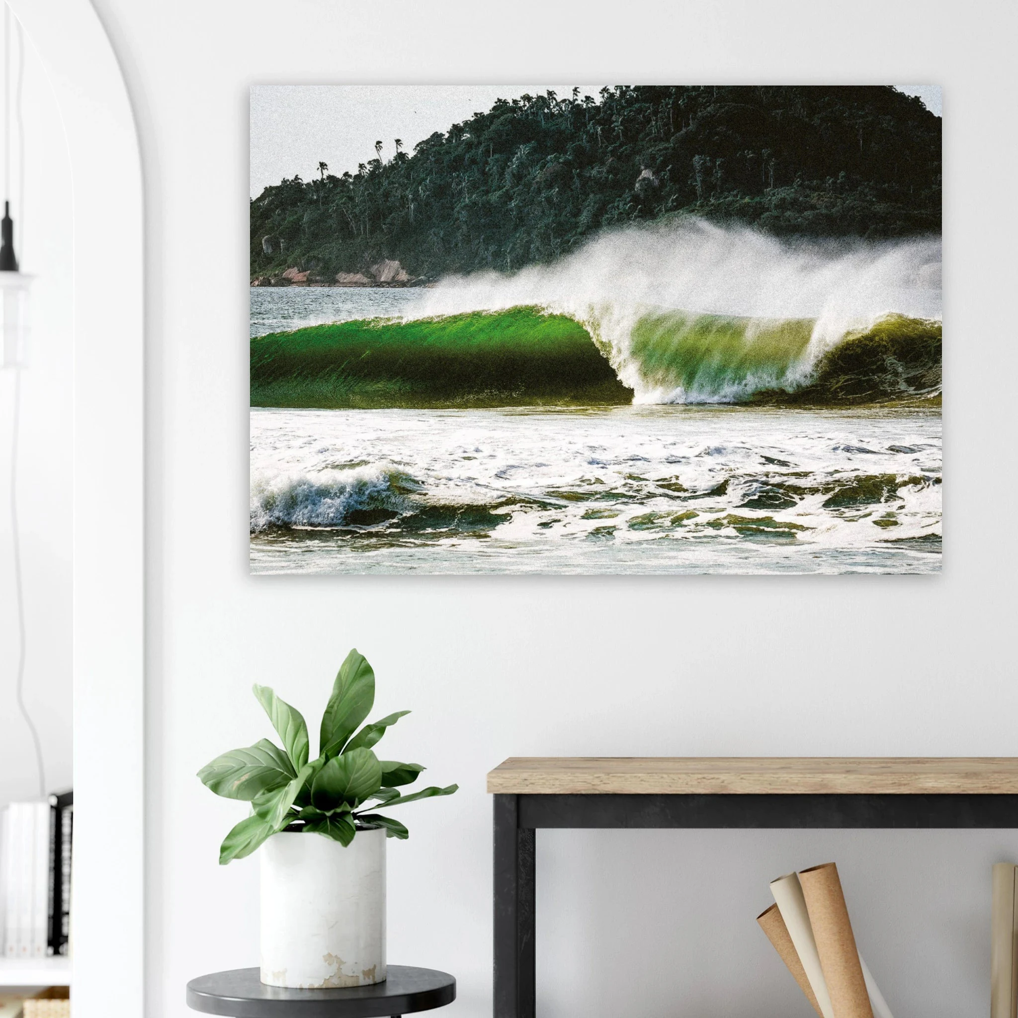 Florianópolis, Brasilien – Insel in Santa Catarina mit über 40 Stränden und Heimspot brasilianischer Pro-Surfer. Poster.