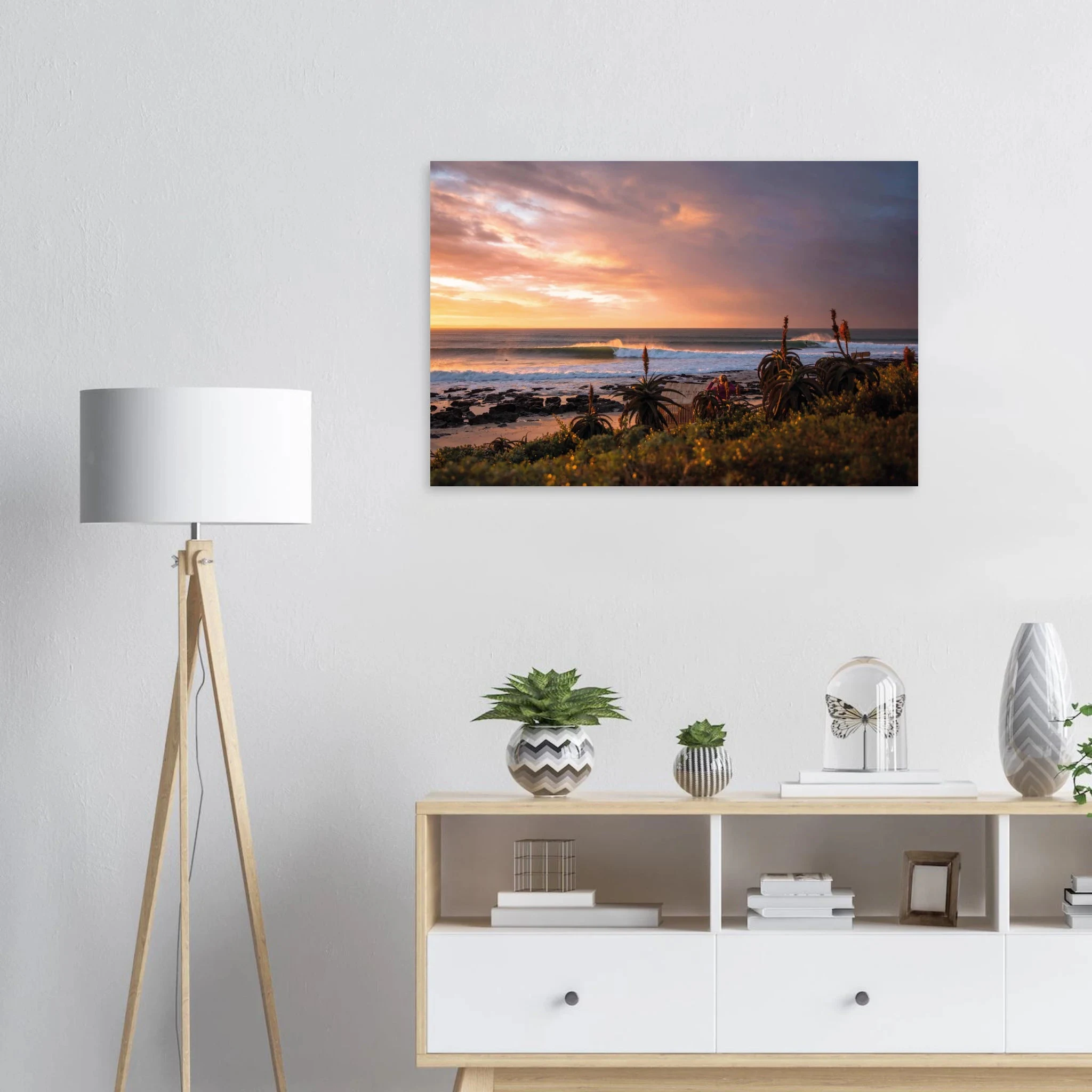 Jeffreys Bay, Südafrika – Supertubes-Pointbreak am Indischen Ozean, Austragungsort der WSL Corona Open J-Bay. Kunstdruck auf Alu-Dibond.