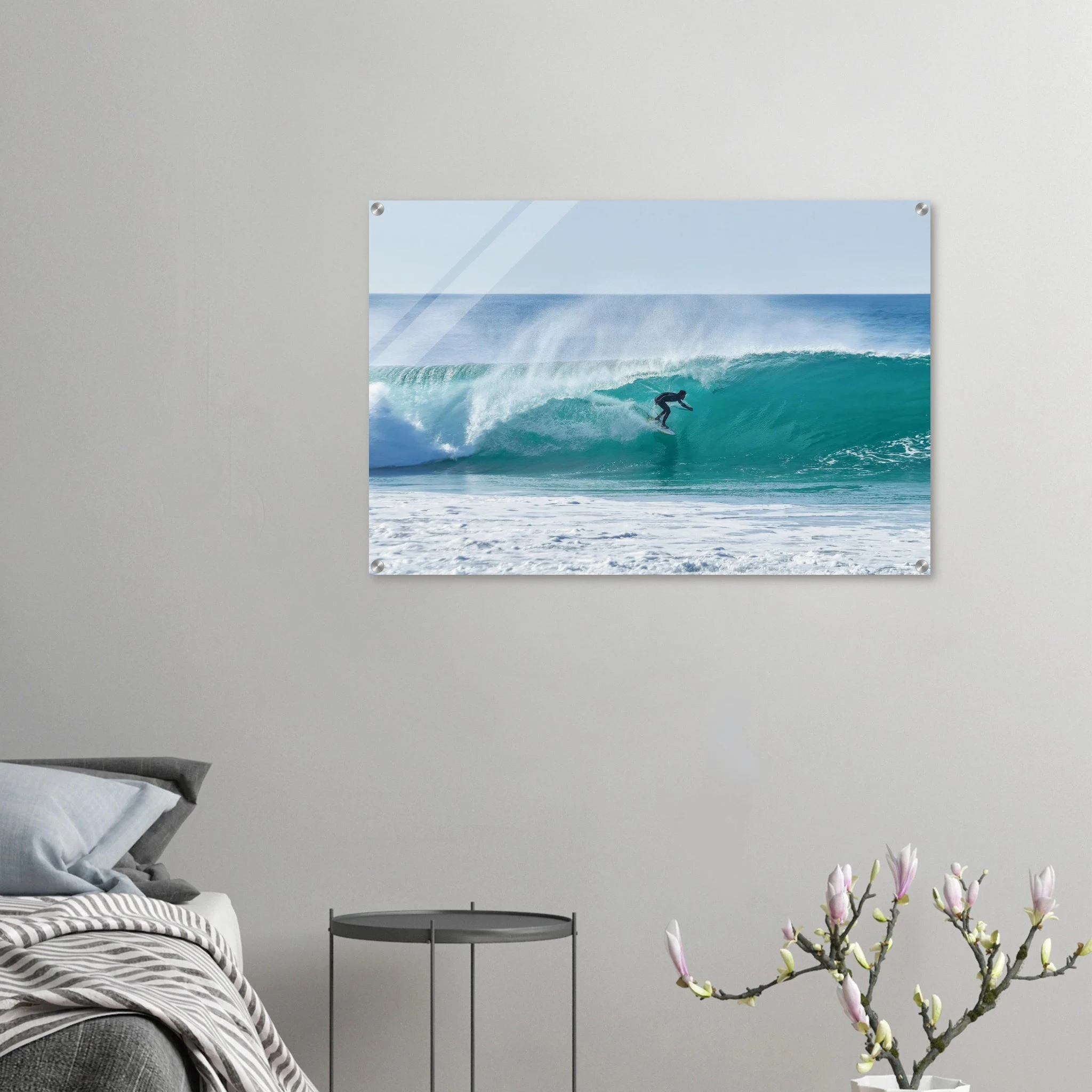 Siargao, Philippinen – Tropische Insel mit rechtem Reefbreak Cloud 9, Austragungsort der Siargao Cup. Kunstdruck auf Acrylglas.