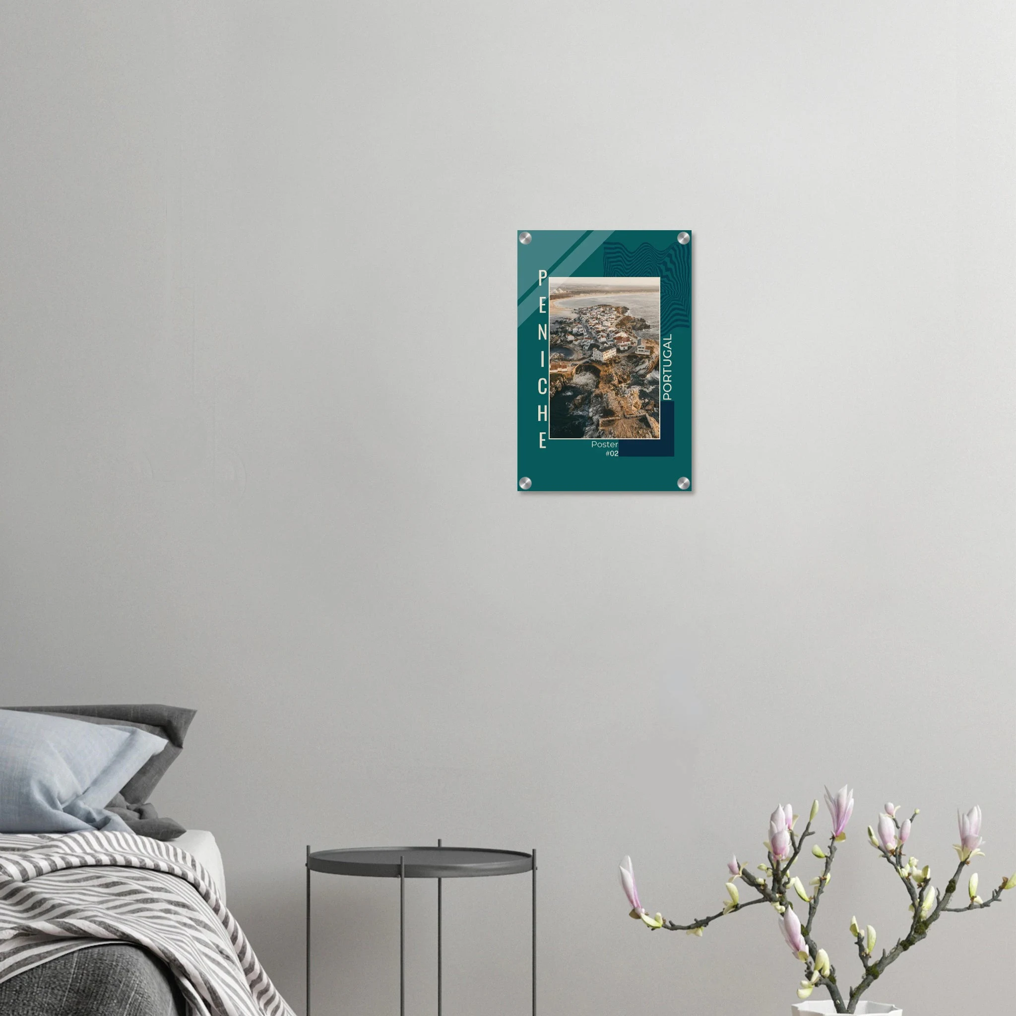 Peniche, Portugal – Halbinsel mit Supertubos-Beachbreak, Austragungsort der WSL Meo Rip Curl Pro Portugal. Kunstdruck auf Acrylglas.