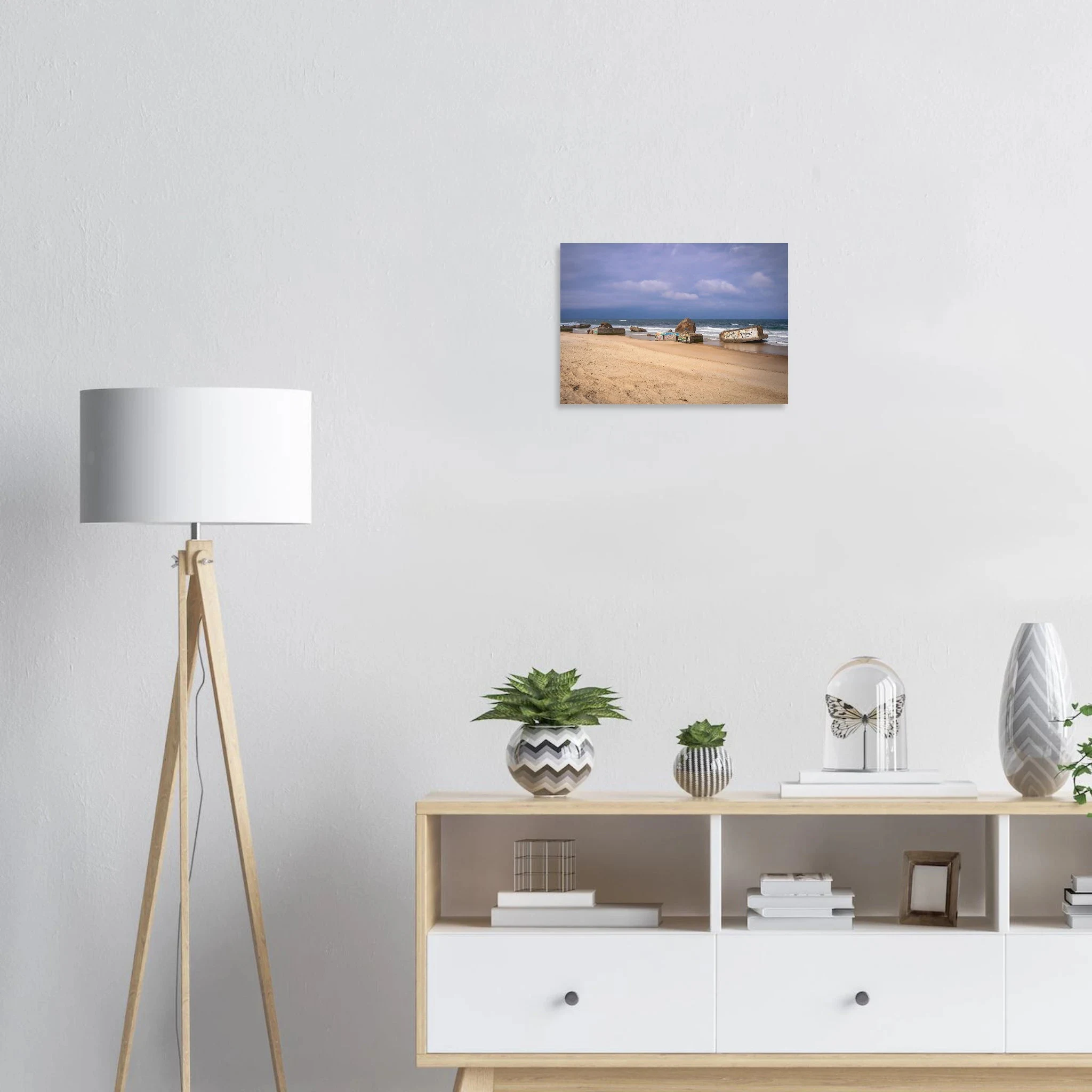 Capbreton, Frankreich – Hafenstadt an der französischen Atlantikküste mit Gouf-Canyon vor der Küste und kräftigen Beachbreaks. Poster.