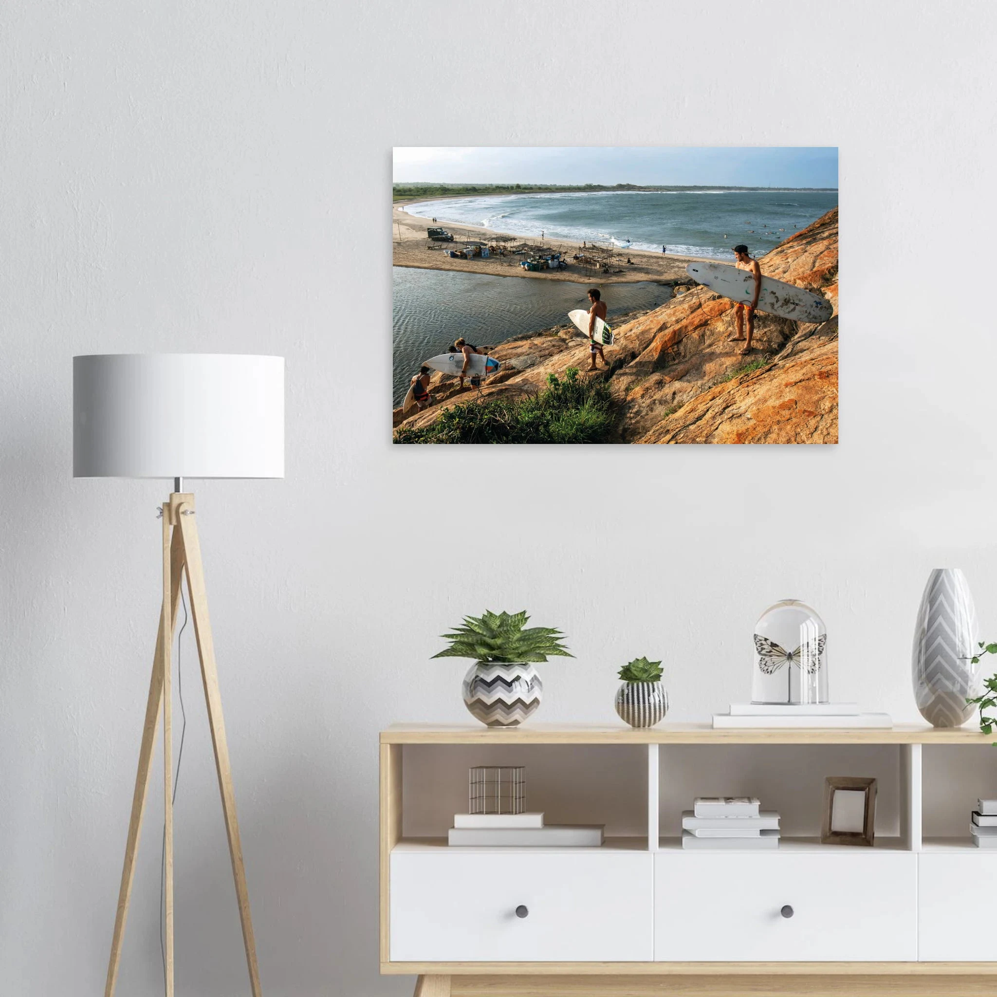 Arugam Bay, Sri Lanka – Rechter Pointbreak an der Ostküste Sri Lankas mit langer Saison von Mai bis September. Kunstdruck auf Alu-Dibond.